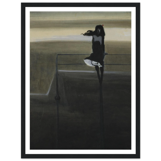 The gust of wind (1904) Art Print | Leon Spilliaert - Framed Poster - 30x40 cm / 12x16″ - Black frame