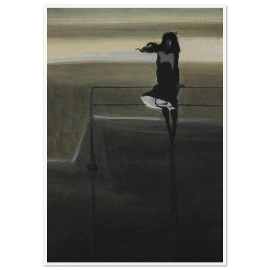 The gust of wind (1904) Art Print | Leon Spilliaert - Framed Poster - 30x40 cm / 12x16″ - Black frame
