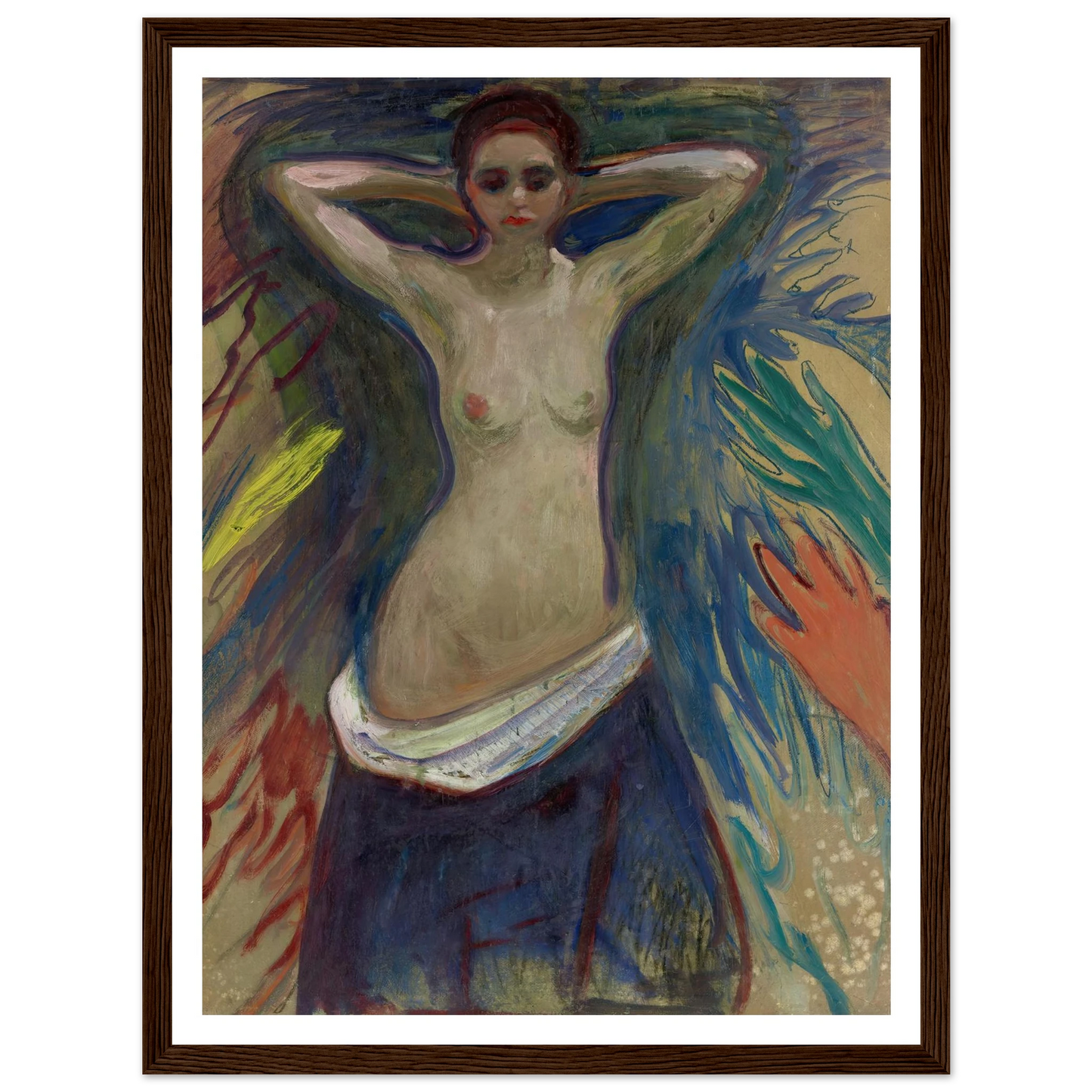 The Hands (1893–94) Art Print | Edvard Munch - Framed Poster - 30x40 cm / 12x16″ - Black frame