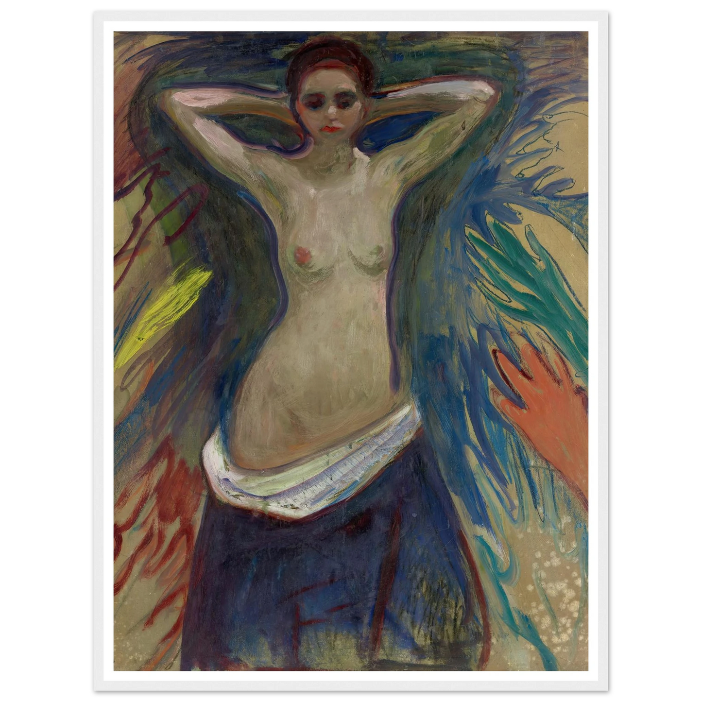 The Hands (1893–94) Art Print | Edvard Munch - Framed Poster - 30x40 cm / 12x16″ - Black frame