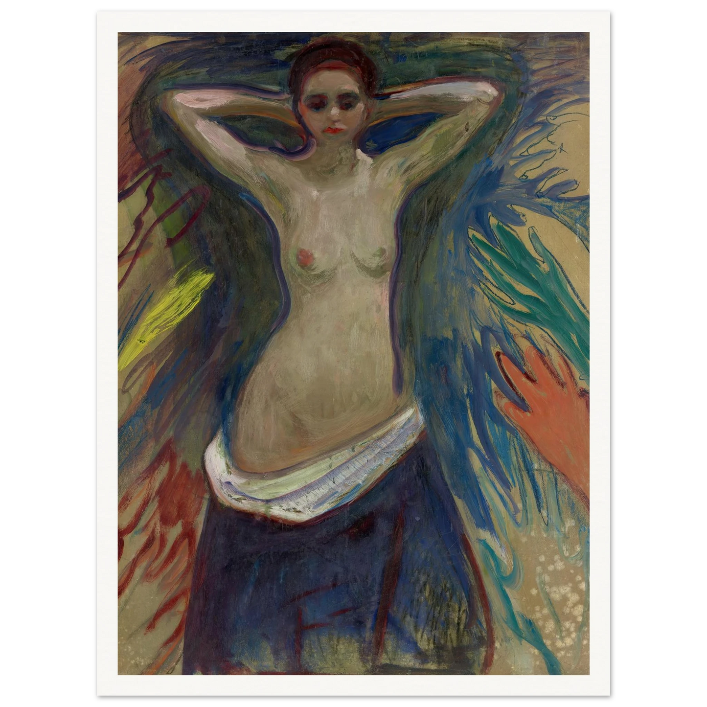 The Hands (1893–94) Art Print | Edvard Munch - Framed Poster - 30x40 cm / 12x16″ - Black frame