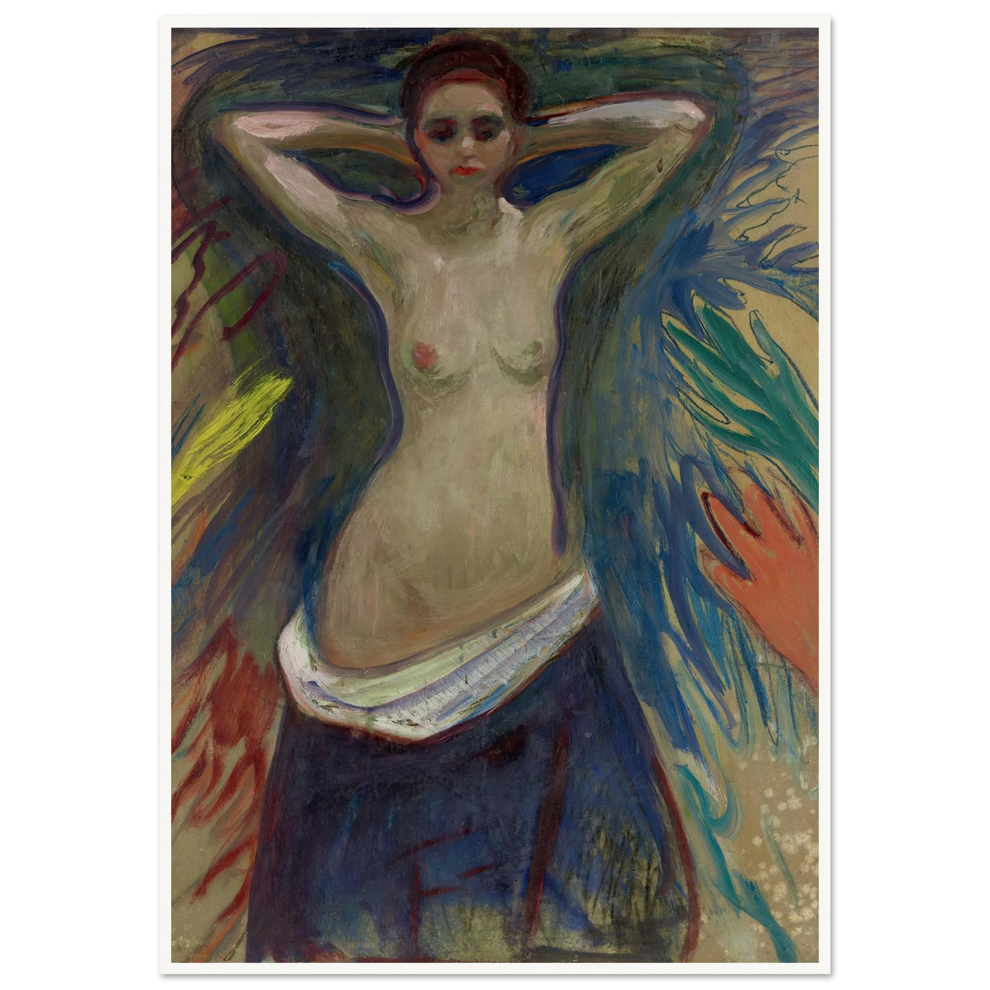 The Hands (1893–94) Art Print | Edvard Munch - Framed Poster - 30x40 cm / 12x16″ - Black frame