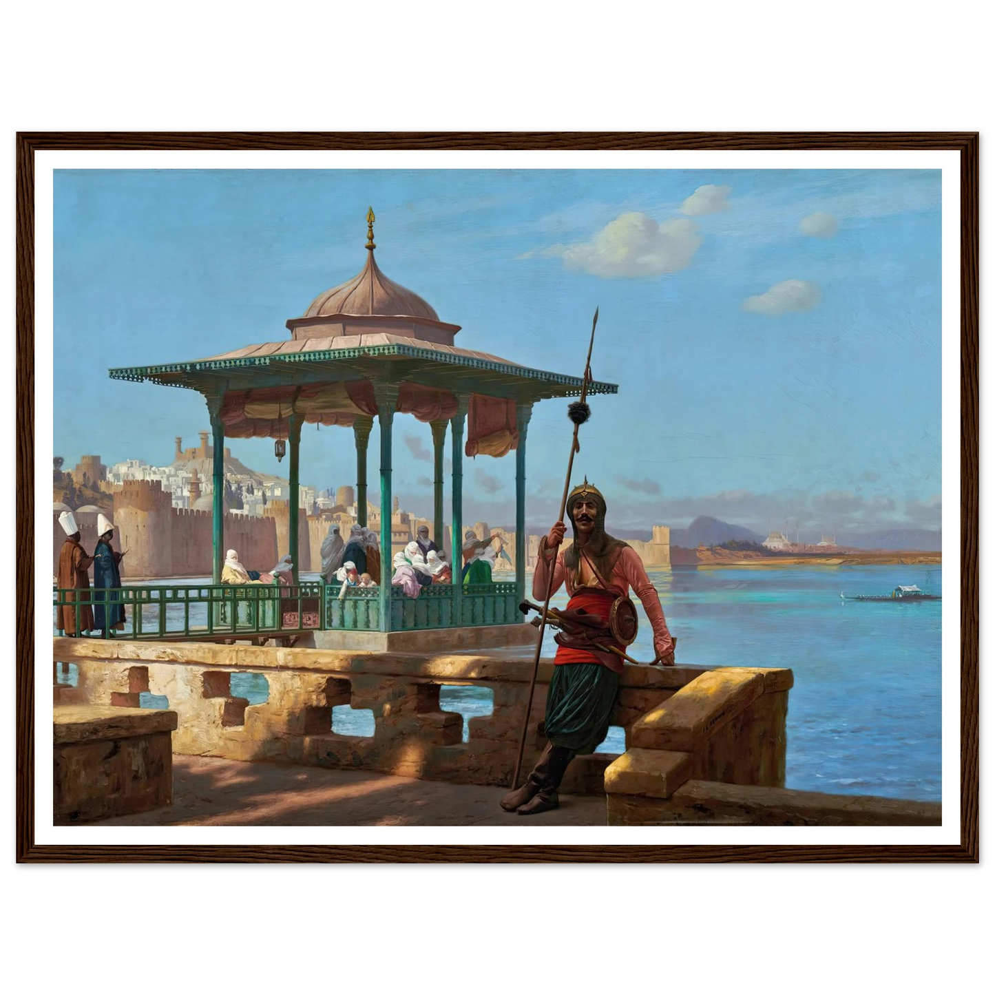The Harem In The Kiosk Art Print | Jean Leon Gerome - Framed Poster - 30x40 cm / 12x16″ - Black frame