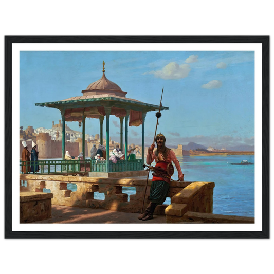 The Harem In The Kiosk Art Print | Jean Leon Gerome - Framed Poster - 30x40 cm / 12x16″ - Black frame