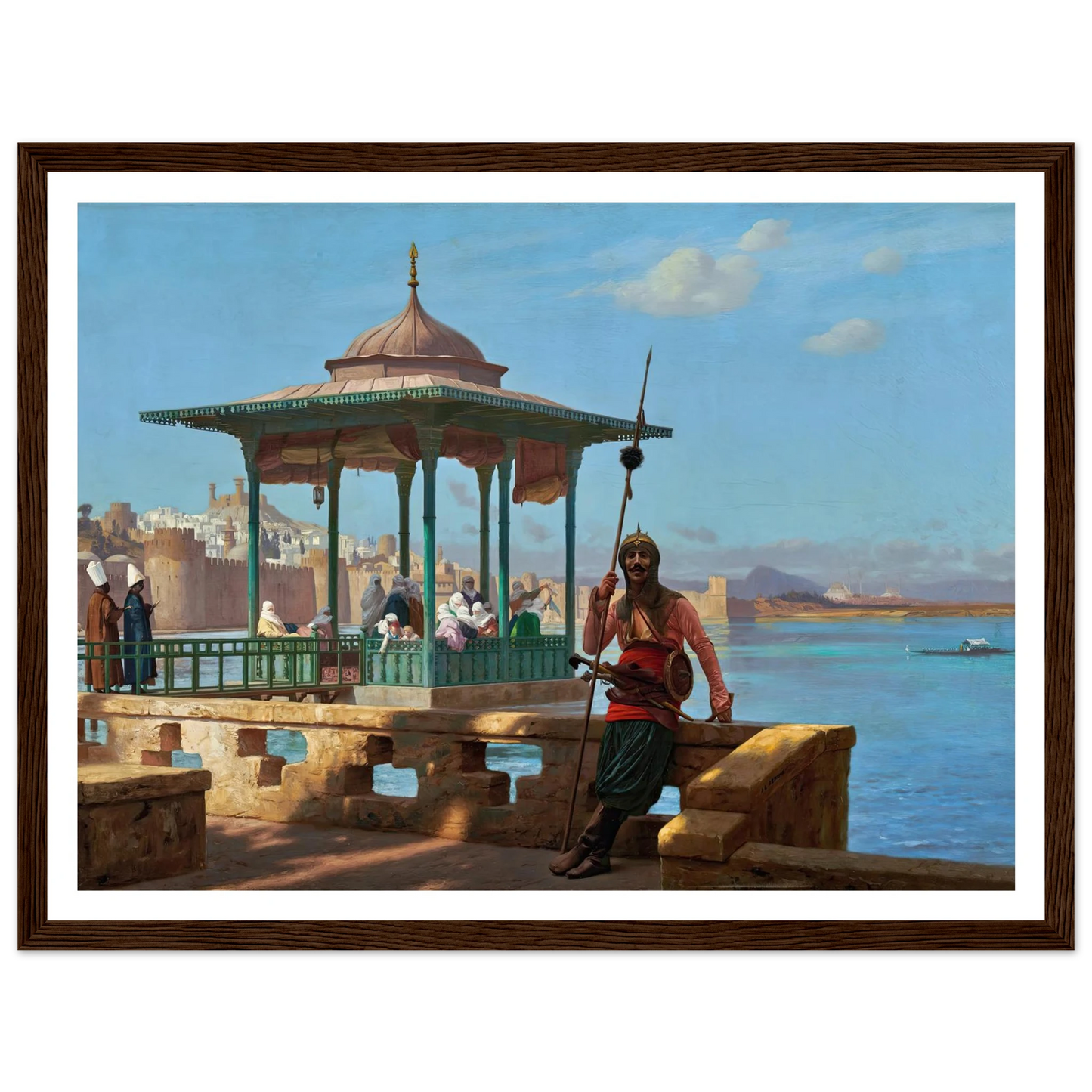 The Harem In The Kiosk Art Print | Jean Leon Gerome - Framed Poster - 30x40 cm / 12x16″ - Black frame