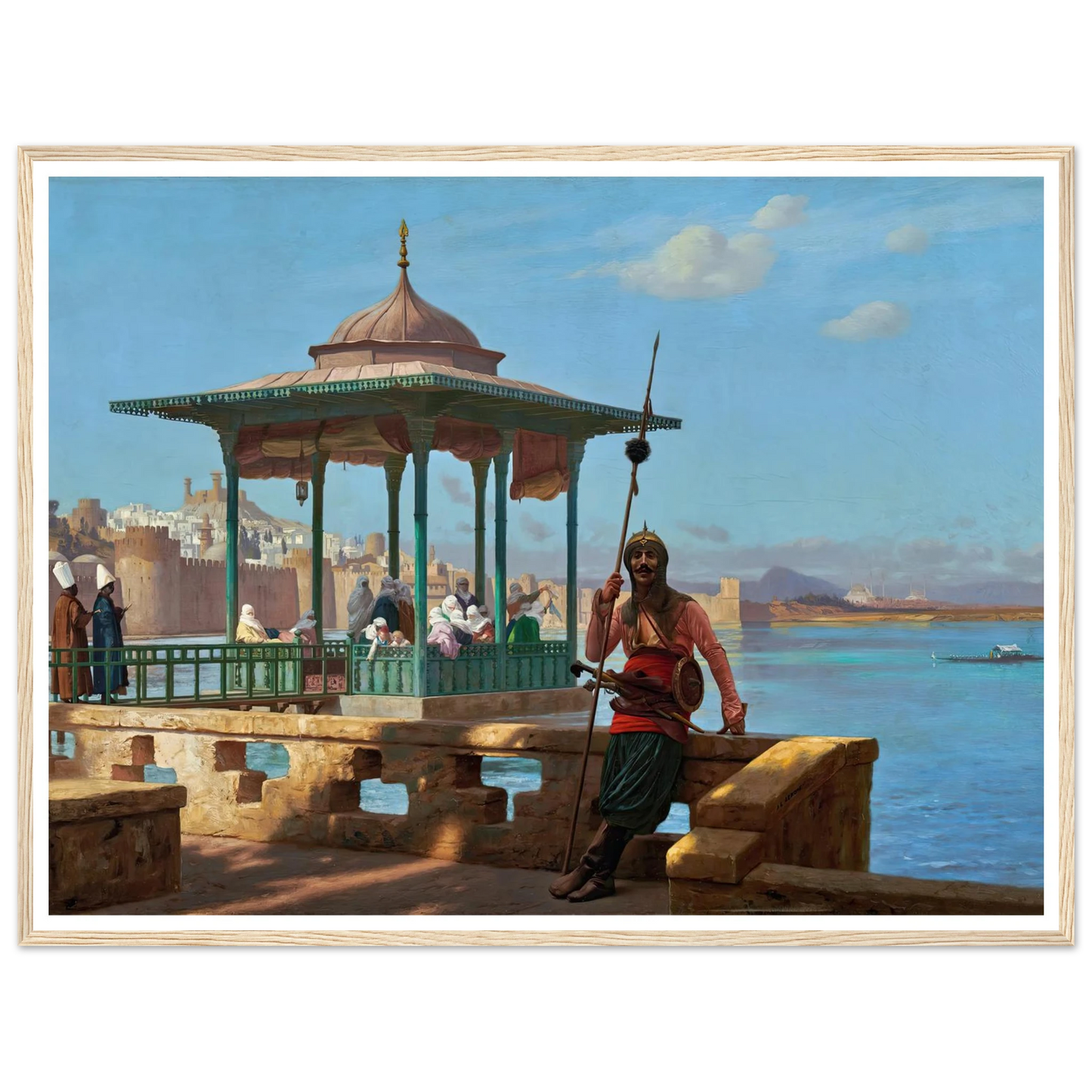 The Harem In The Kiosk Art Print | Jean Leon Gerome - Framed Poster - 30x40 cm / 12x16″ - Black frame
