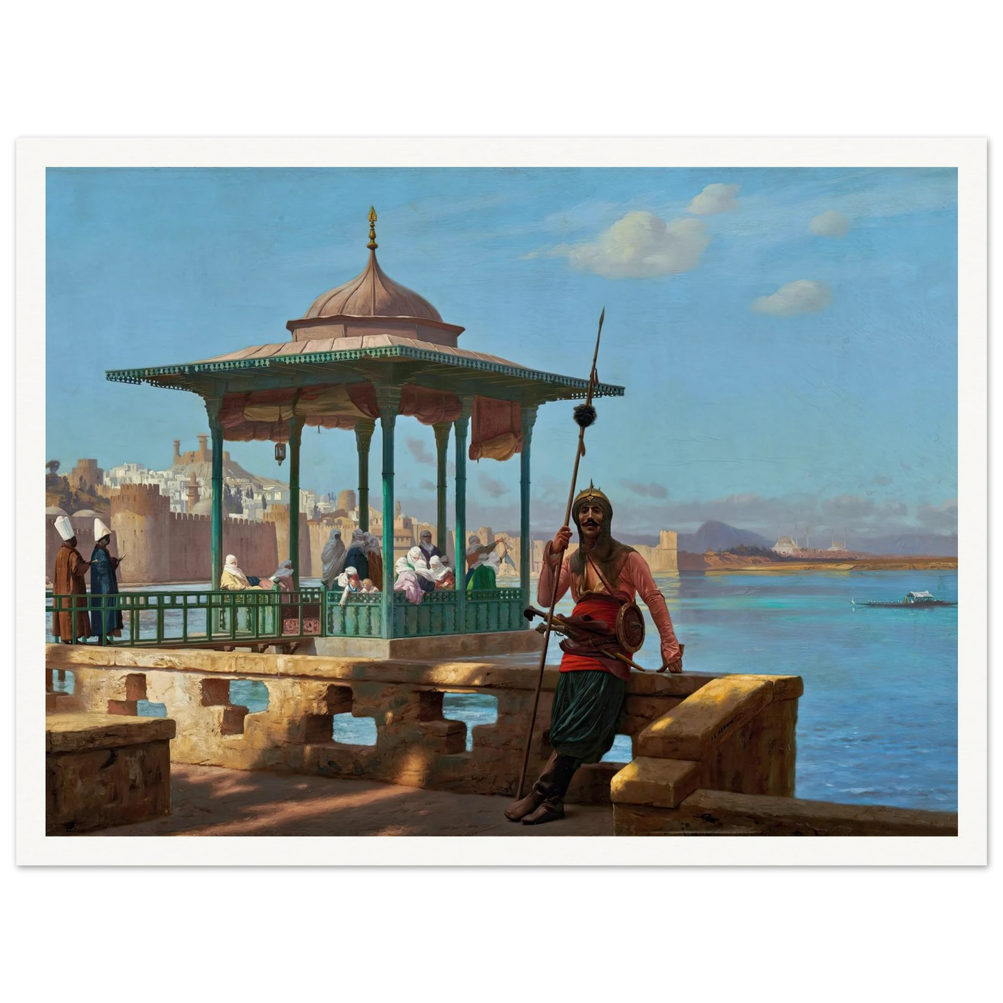 The Harem In The Kiosk Art Print | Jean Leon Gerome - Framed Poster - 30x40 cm / 12x16″ - Black frame