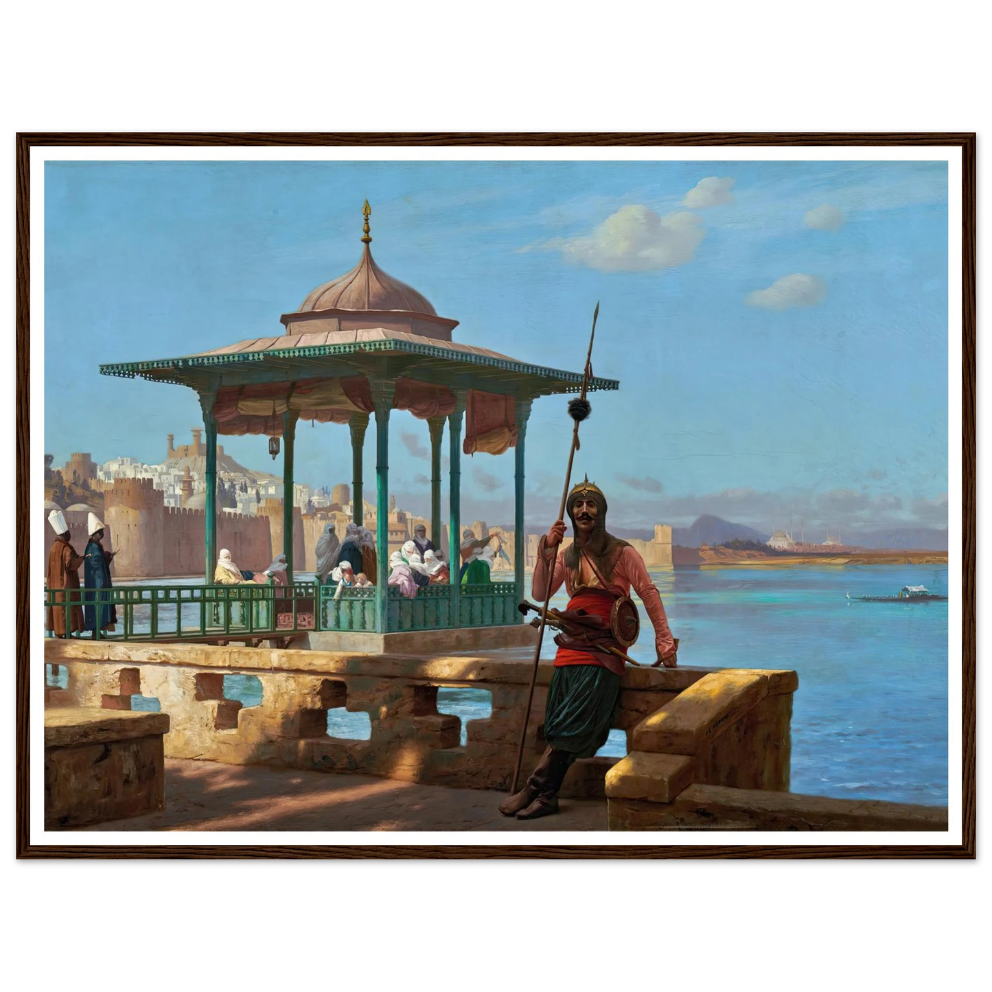The Harem In The Kiosk Art Print | Jean Leon Gerome - Framed Poster - 30x40 cm / 12x16″ - Black frame