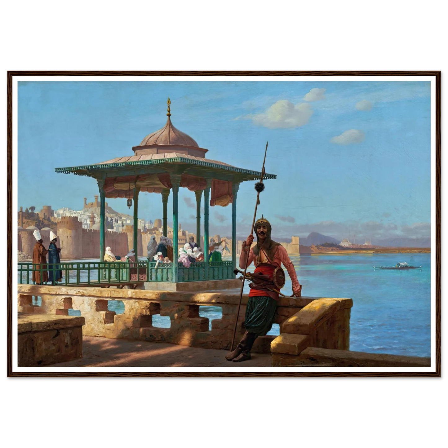 The Harem In The Kiosk Art Print | Jean Leon Gerome - Framed Poster - 30x40 cm / 12x16″ - Black frame