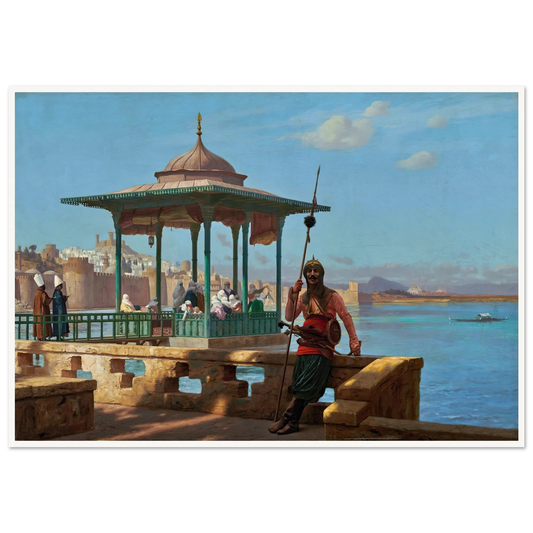 The Harem In The Kiosk Art Print | Jean Leon Gerome - Framed Poster - 30x40 cm / 12x16″ - Black frame