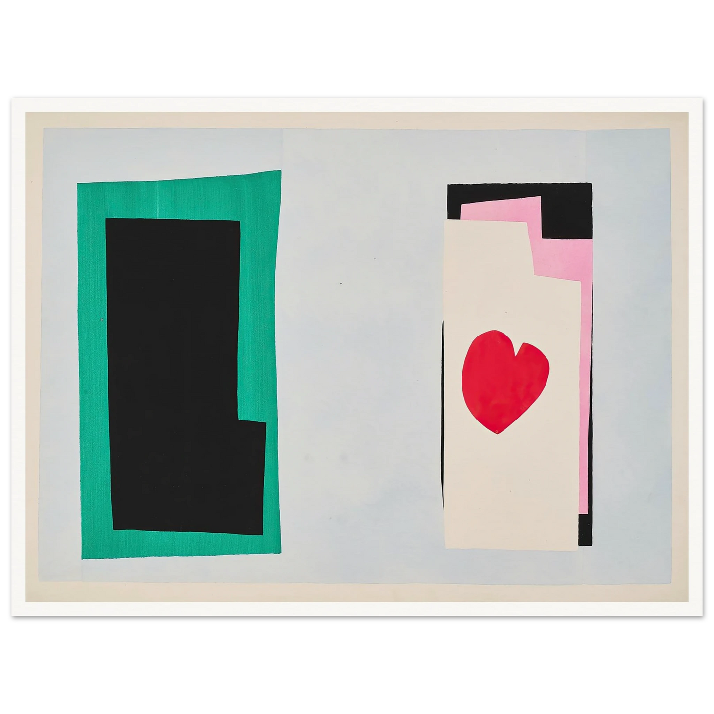 The heart (1947) Art Print | Henri Matisse - Framed Poster - 30x40 cm / 12x16″ - Black frame