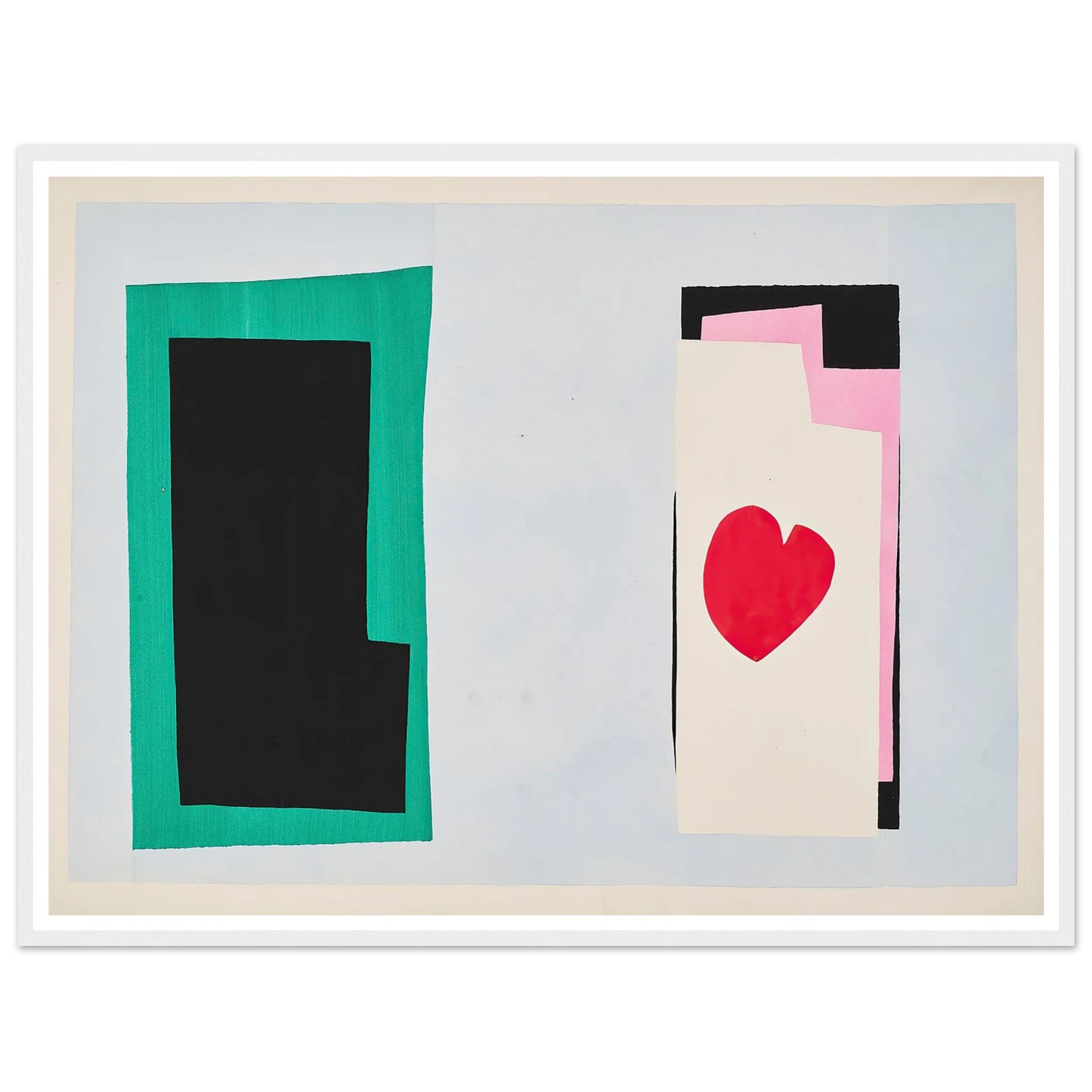 The heart (1947) Art Print | Henri Matisse - Framed Poster - 30x40 cm / 12x16″ - Black frame