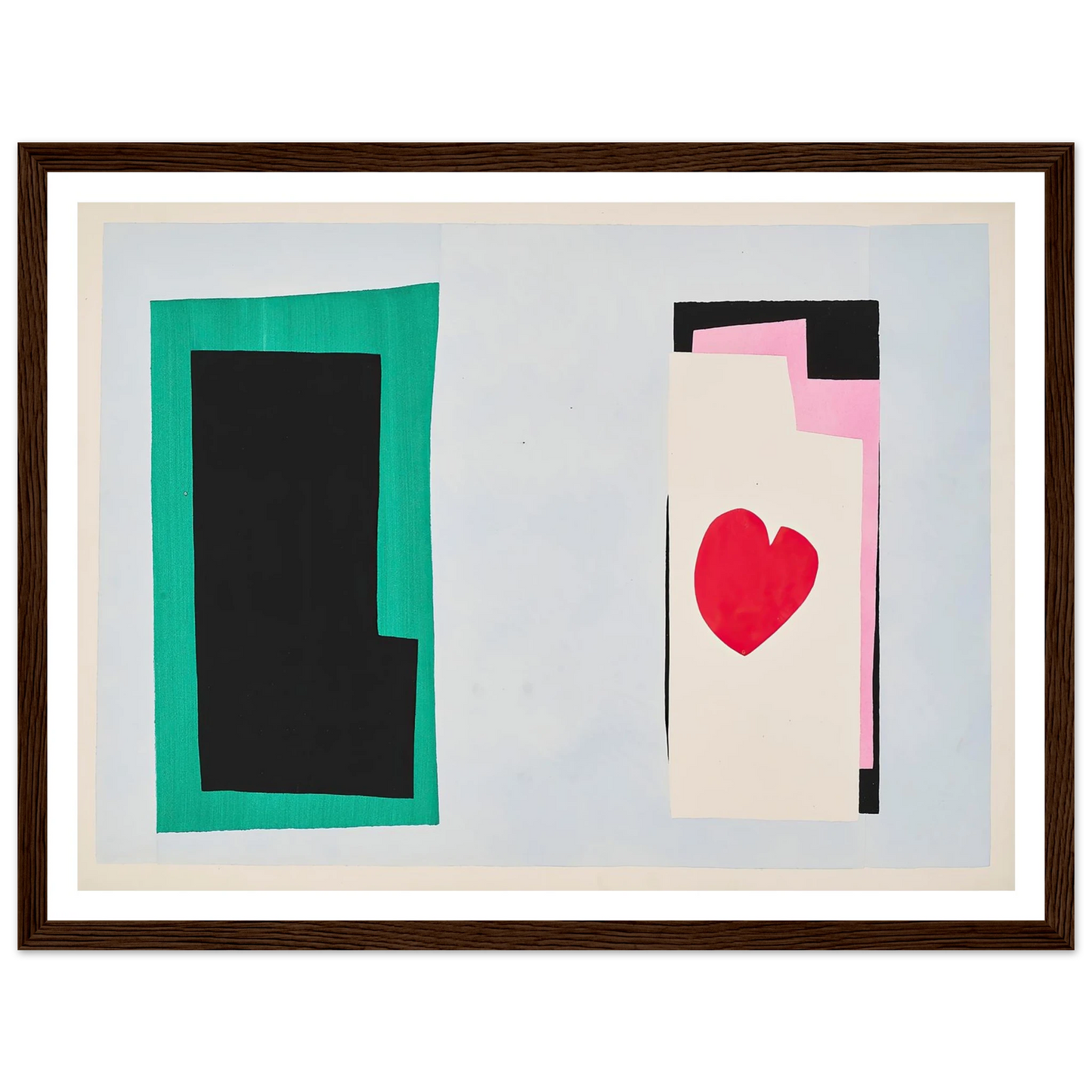 The heart (1947) Art Print | Henri Matisse - Framed Poster - 30x40 cm / 12x16″ - Black frame