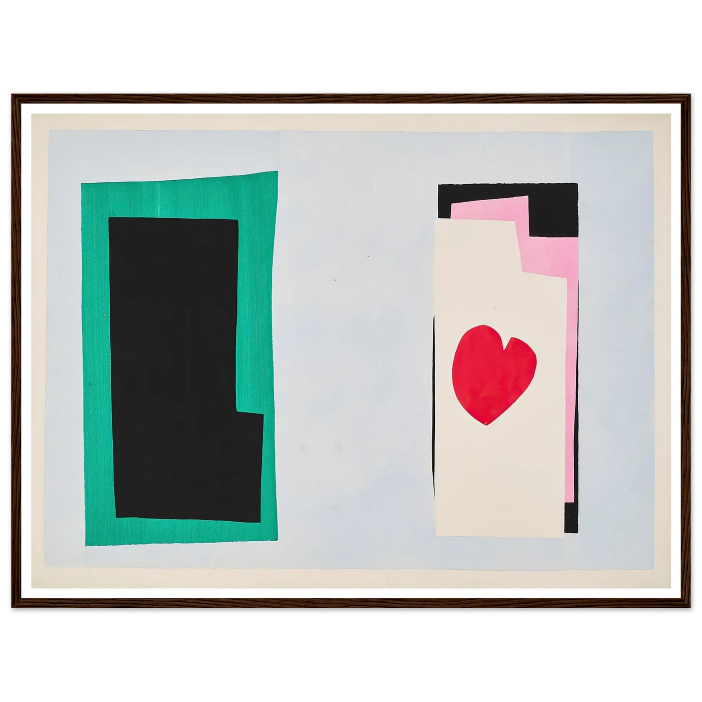 The heart (1947) Art Print | Henri Matisse - Framed Poster - 30x40 cm / 12x16″ - Black frame