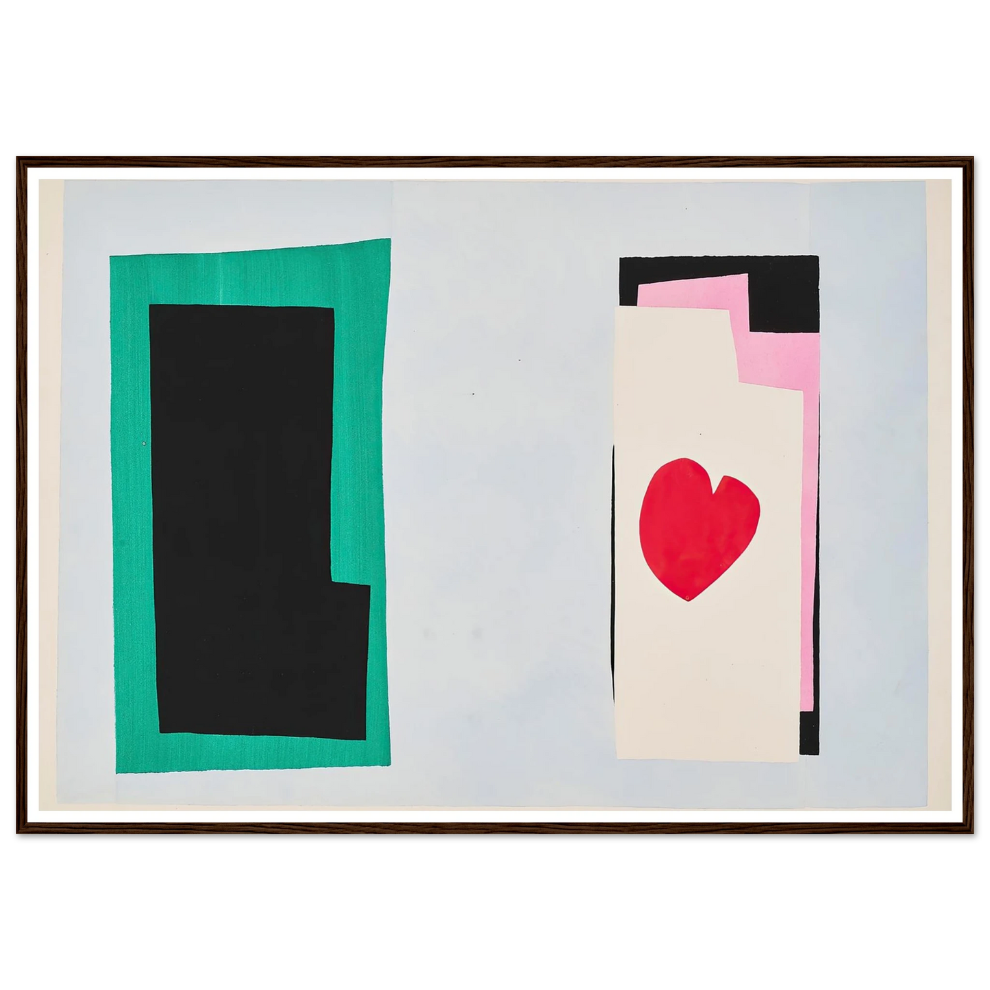 The heart (1947) Art Print | Henri Matisse - Framed Poster - 30x40 cm / 12x16″ - Black frame