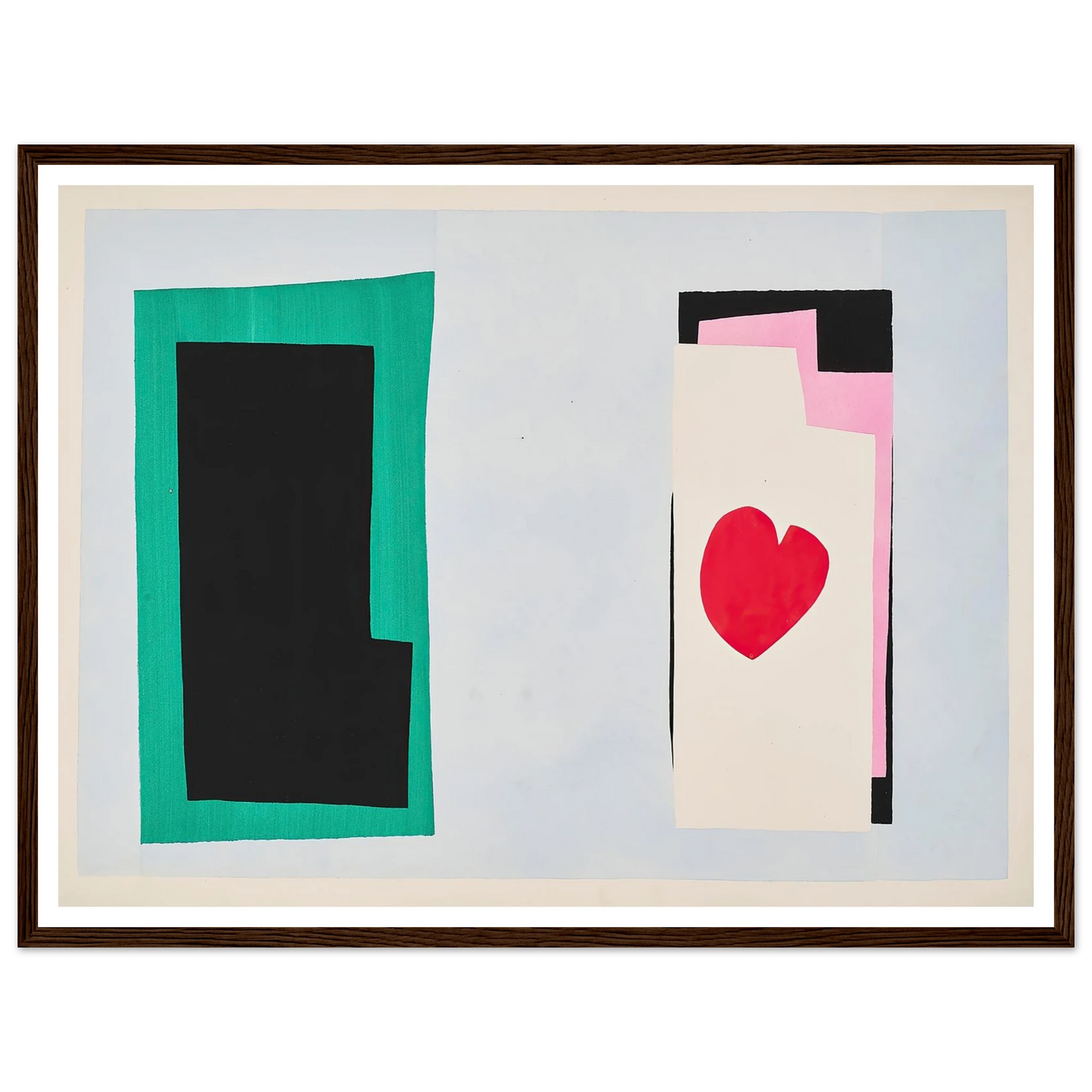 The heart (1947) Art Print | Henri Matisse - Framed Poster - 30x40 cm / 12x16″ - Black frame