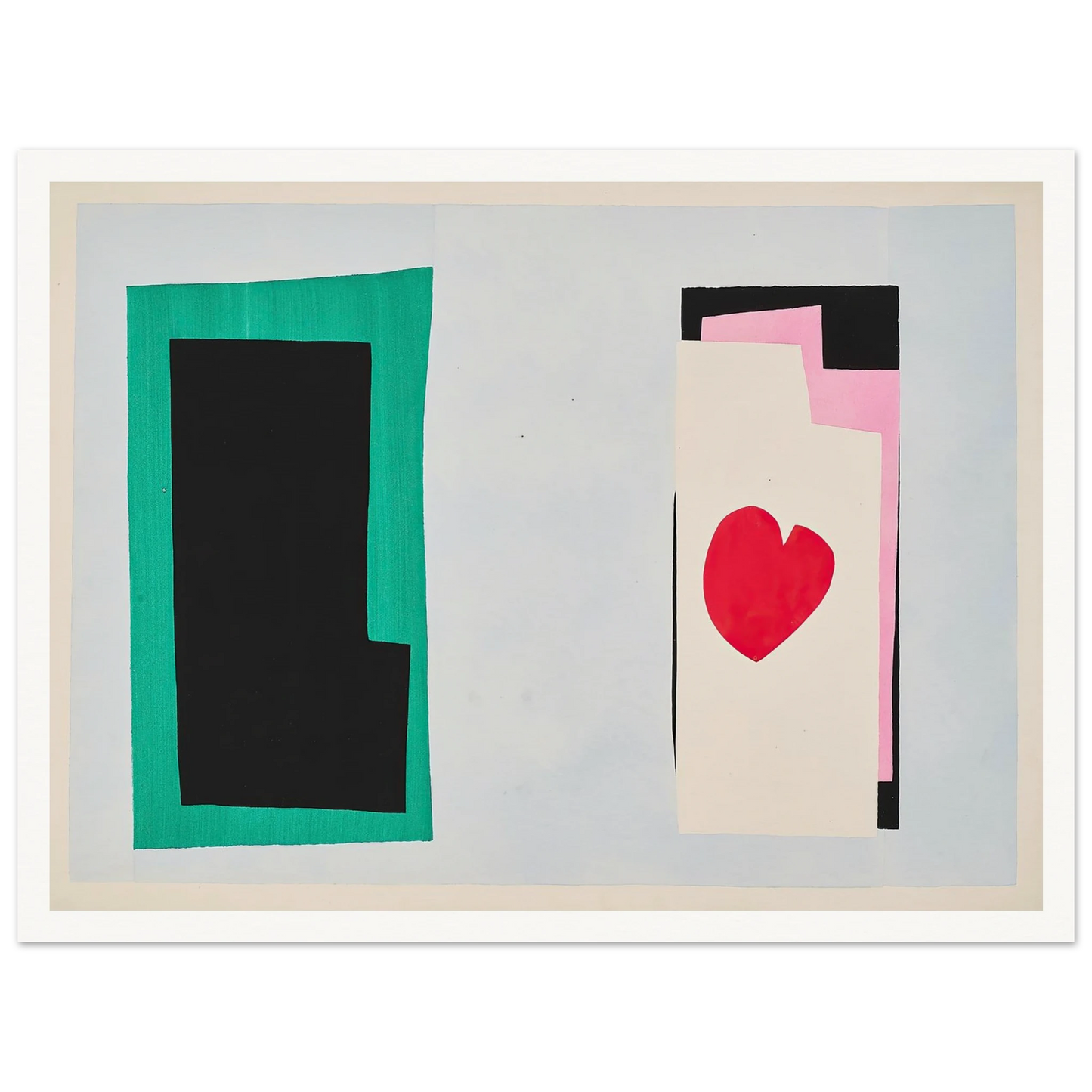 The heart (1947) Art Print | Henri Matisse - Framed Poster - 30x40 cm / 12x16″ - Black frame
