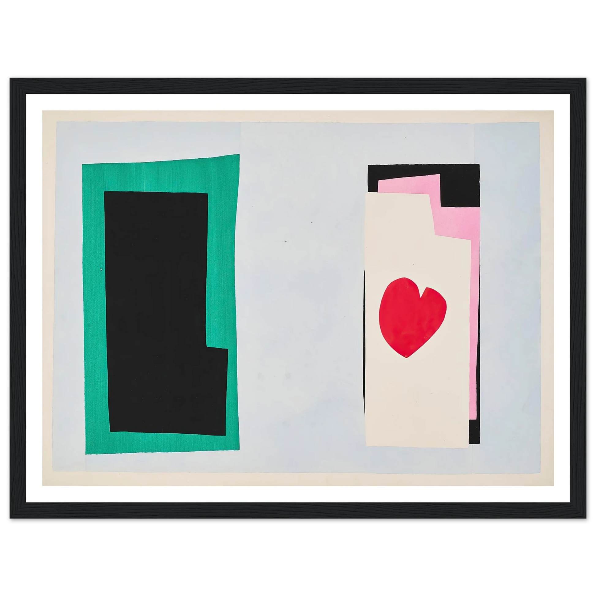 The heart (1947) Art Print | Henri Matisse - Framed Poster - 30x40 cm / 12x16″ - Black frame