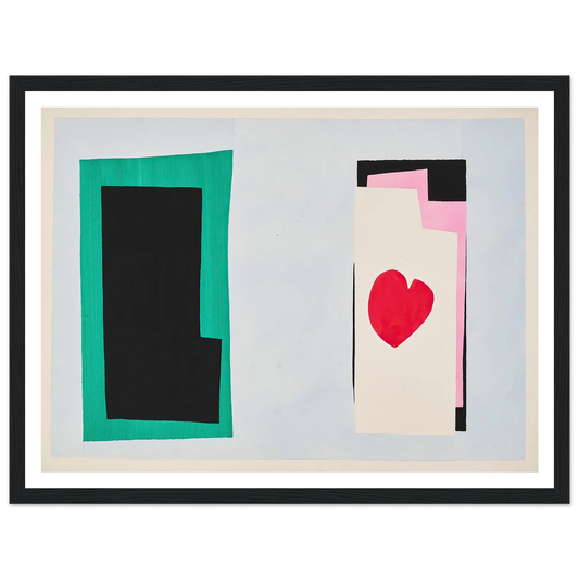 The heart (1947) Art Print | Henri Matisse - Framed Poster - 30x40 cm / 12x16″ - Black frame