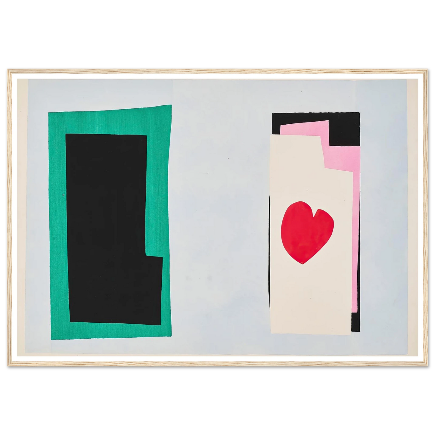 The heart (1947) Art Print | Henri Matisse - Framed Poster - 30x40 cm / 12x16″ - Black frame