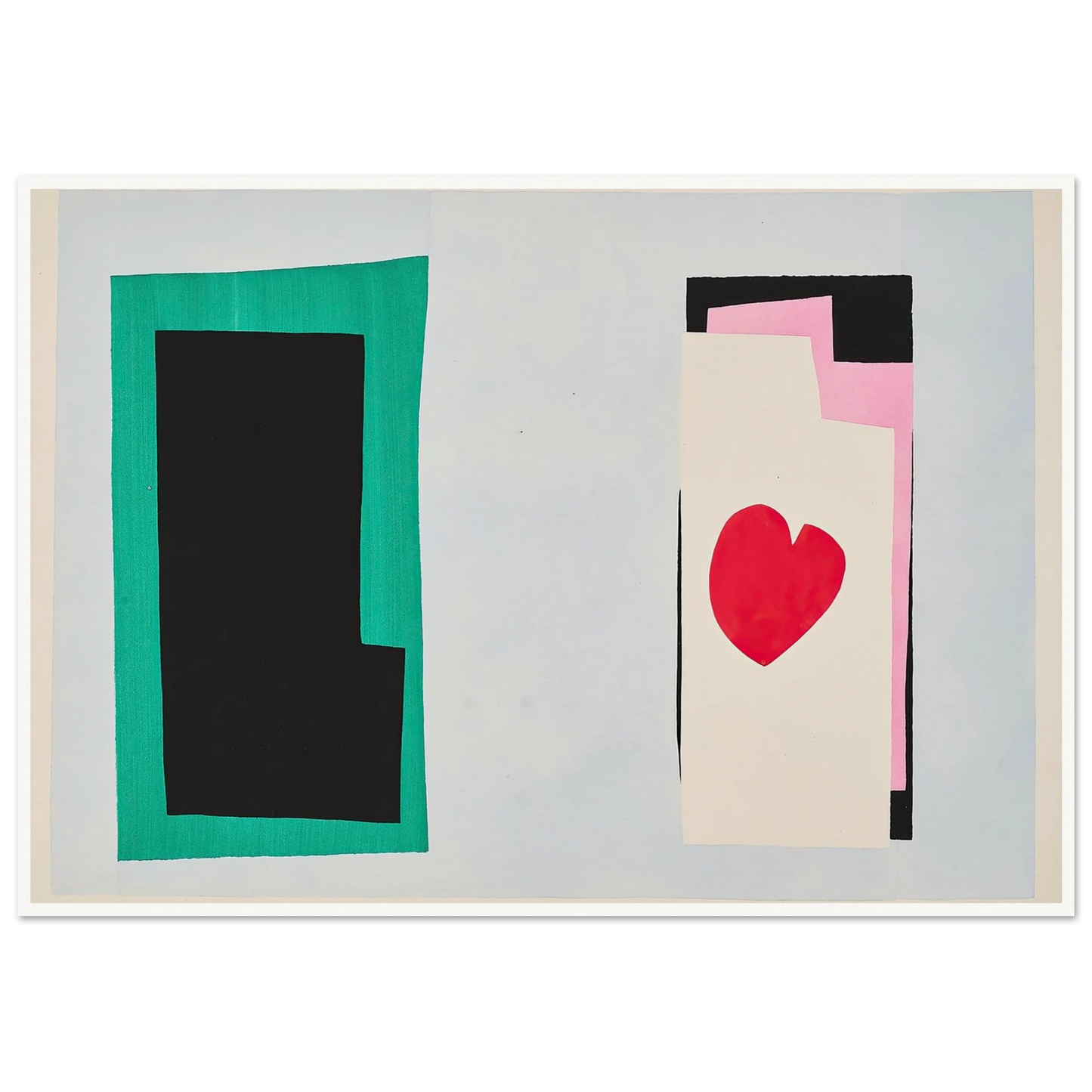 The heart (1947) Art Print | Henri Matisse - Framed Poster - 30x40 cm / 12x16″ - Black frame