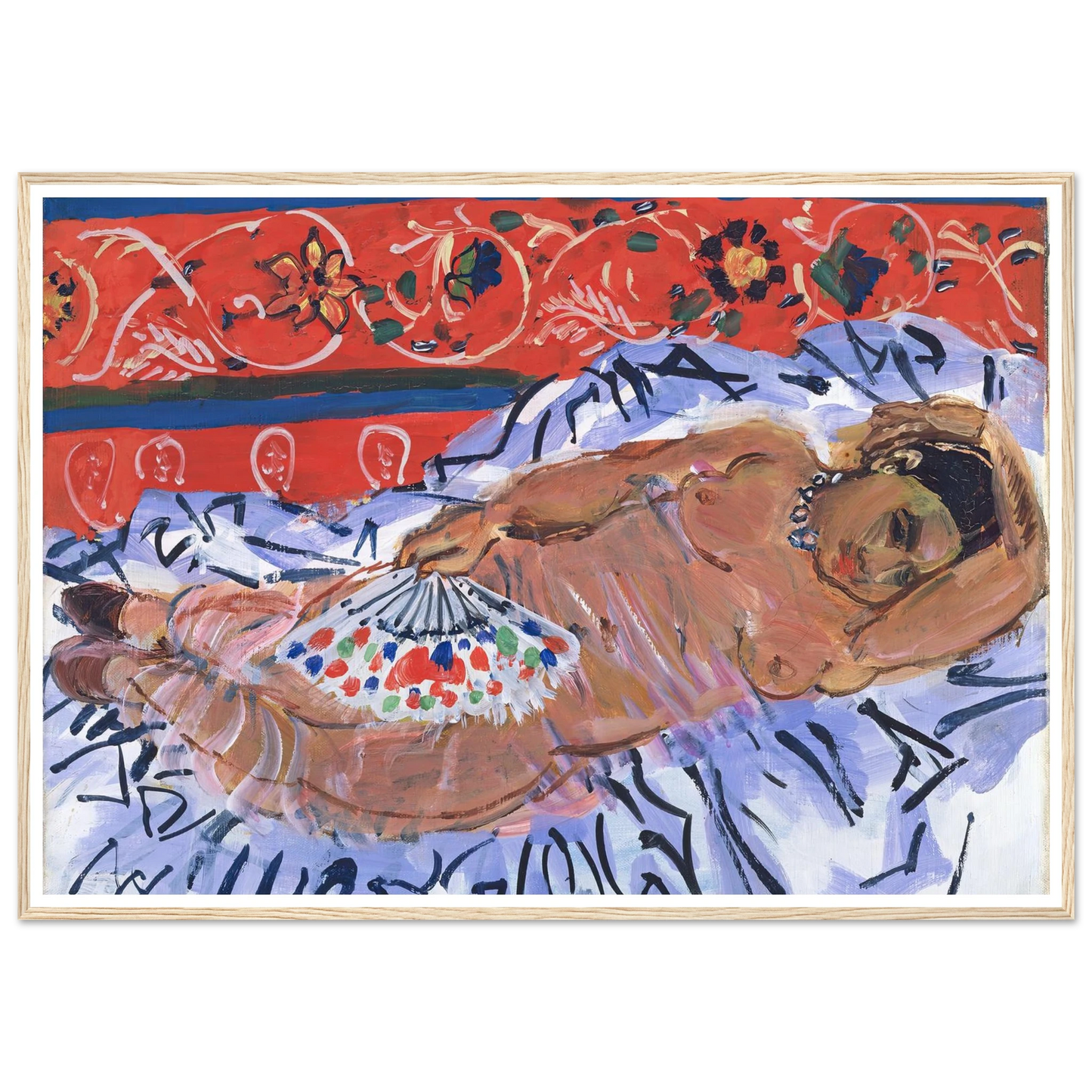 The Hindu Model (Le Modele Hindou) (1929) Art Print | Raoul Dufy - Framed Poster - 30x40 cm / 12x16″ - Black frame