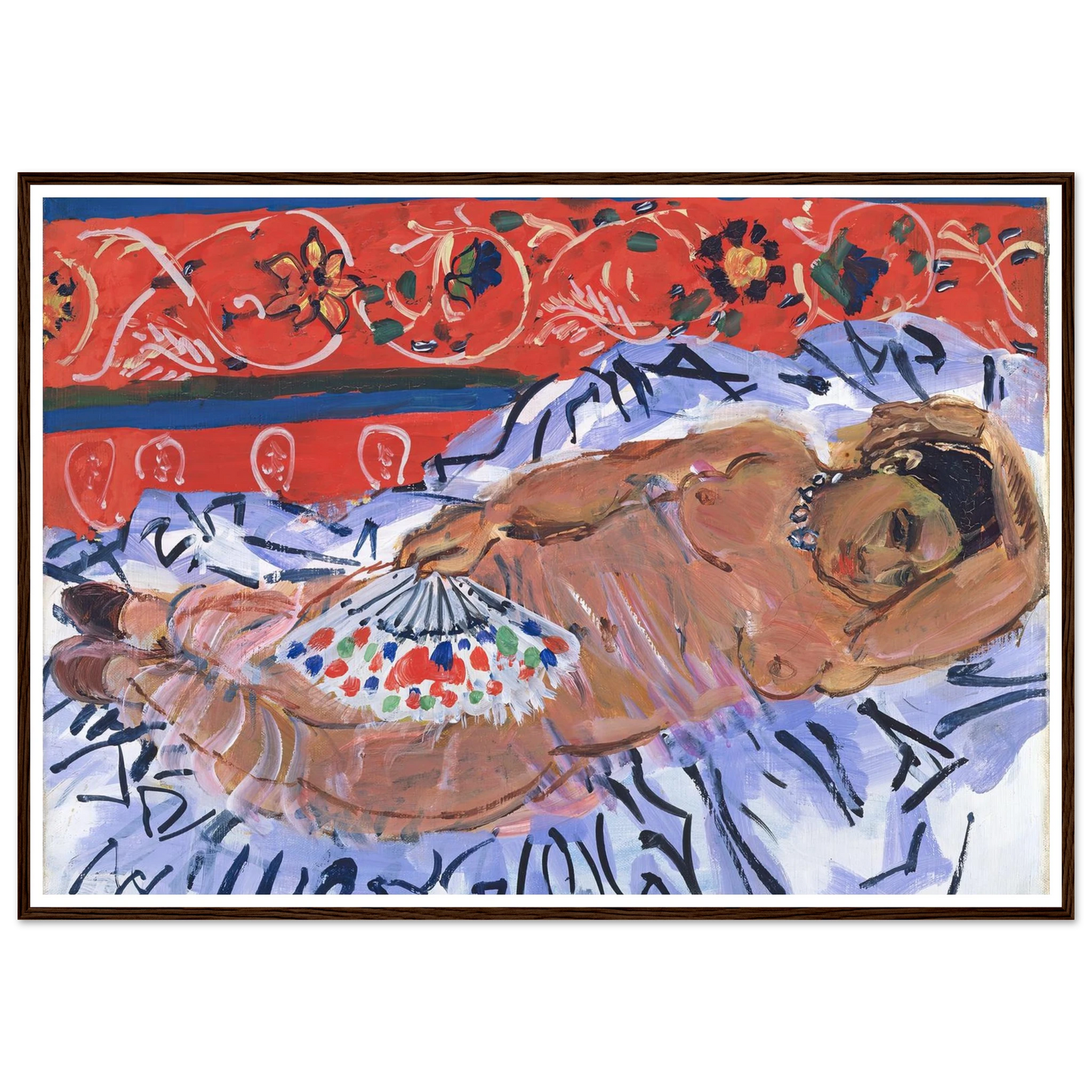 The Hindu Model (Le Modele Hindou) (1929) Art Print | Raoul Dufy - Framed Poster - 30x40 cm / 12x16″ - Black frame