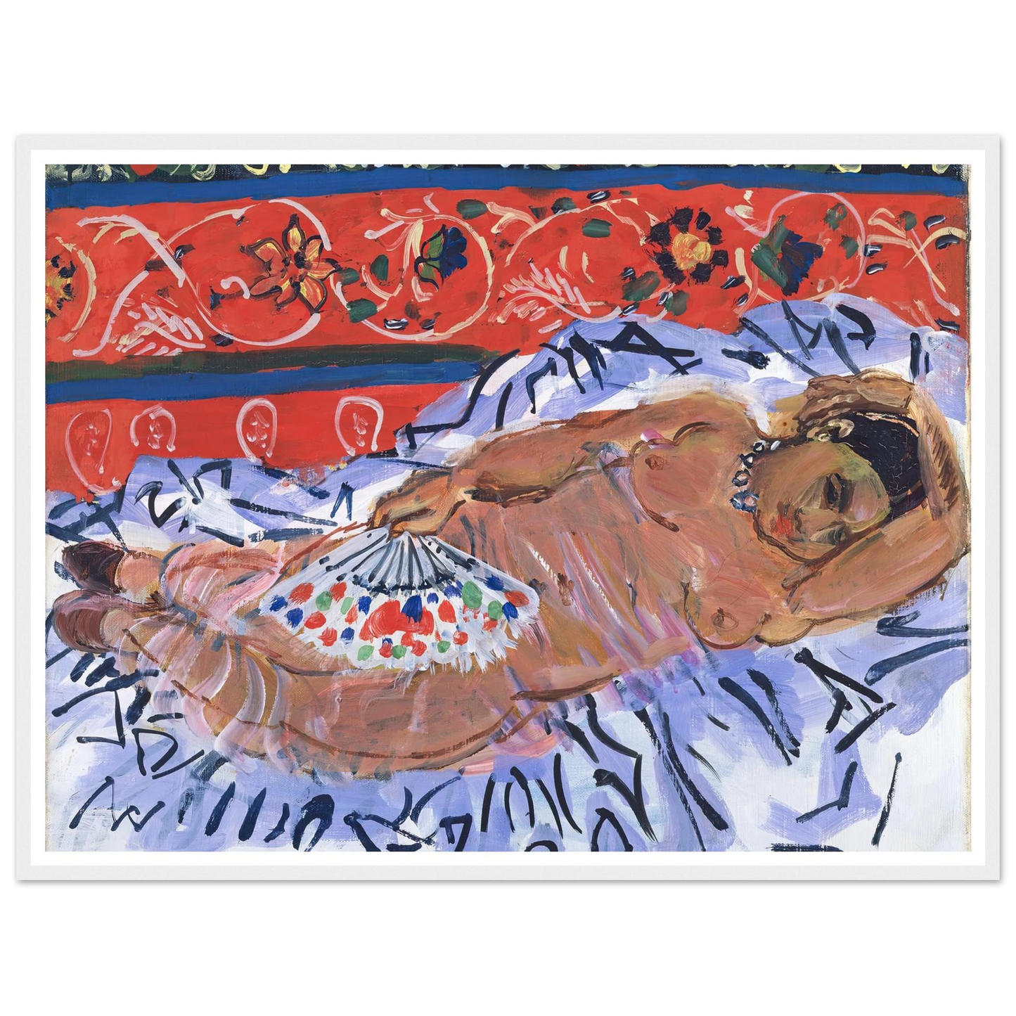 The Hindu Model (Le Modele Hindou) (1929) Art Print | Raoul Dufy - Framed Poster - 30x40 cm / 12x16″ - Black frame