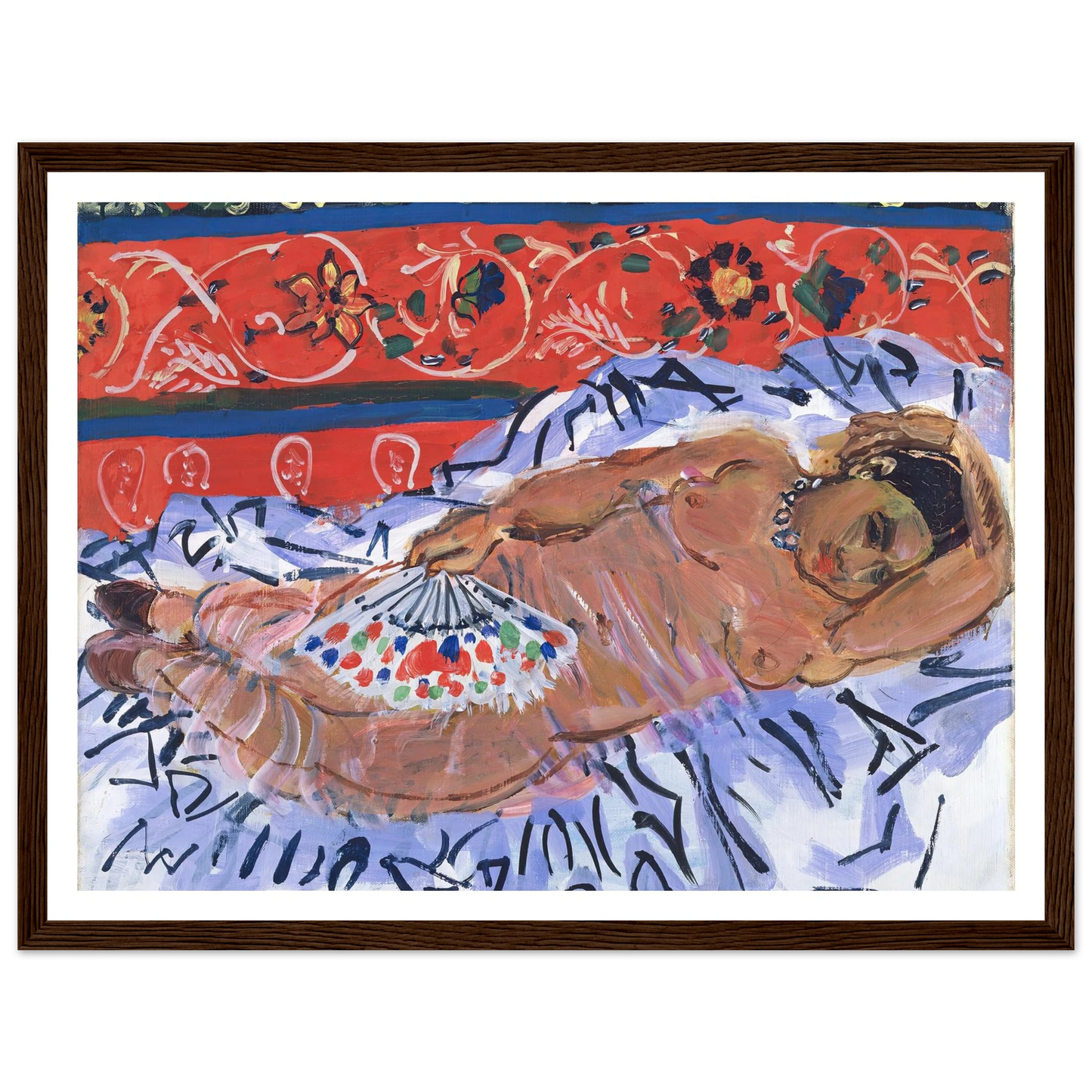 The Hindu Model (Le Modele Hindou) (1929) Art Print | Raoul Dufy - Framed Poster - 30x40 cm / 12x16″ - Black frame