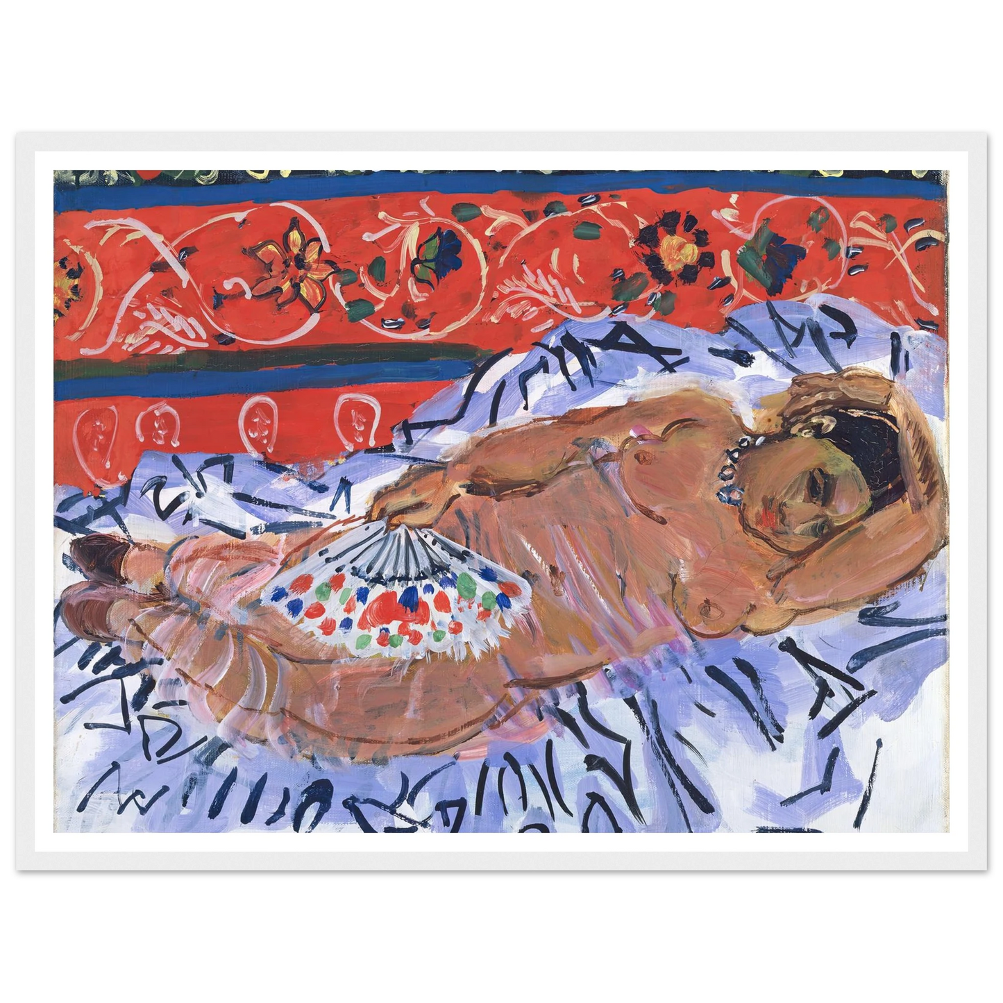 The Hindu Model (Le Modele Hindou) (1929) Art Print | Raoul Dufy - Framed Poster - 30x40 cm / 12x16″ - Black frame