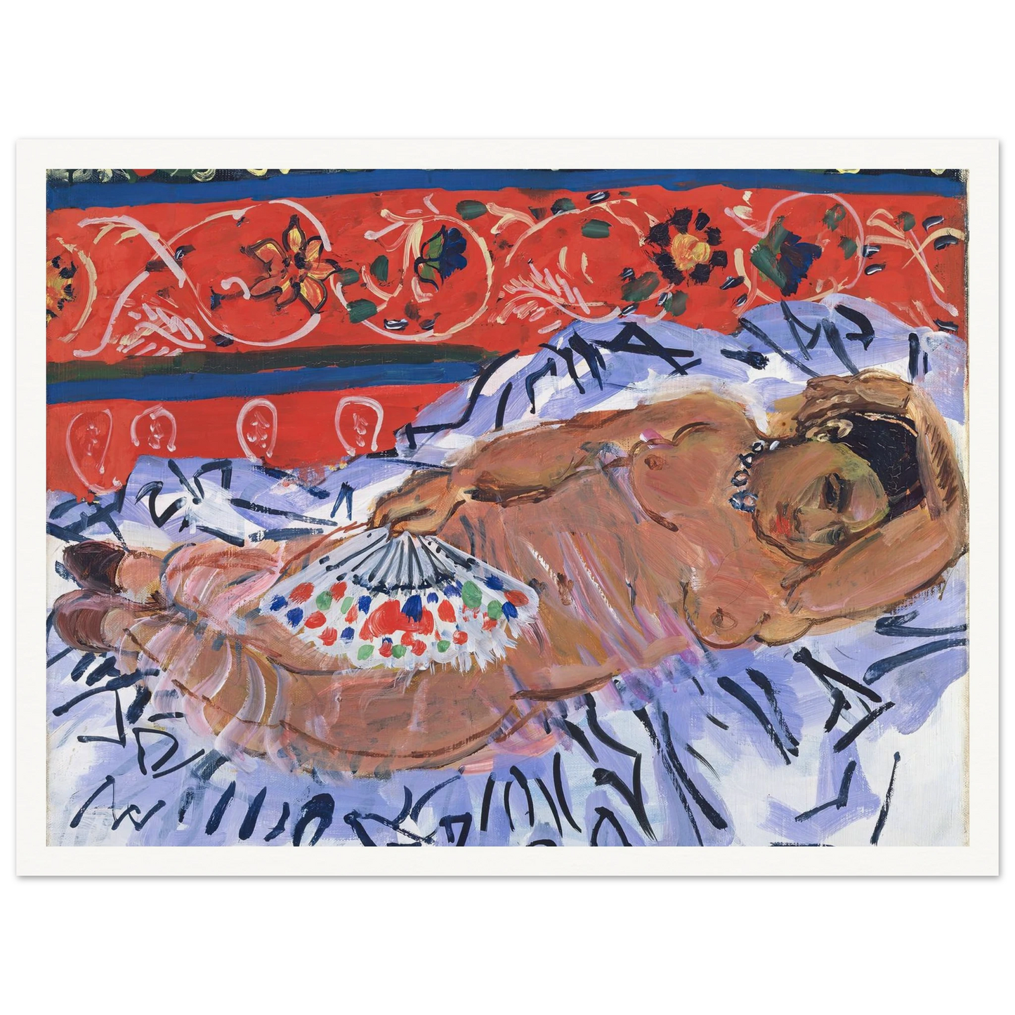 The Hindu Model (Le Modele Hindou) (1929) Art Print | Raoul Dufy - Framed Poster - 30x40 cm / 12x16″ - Black frame