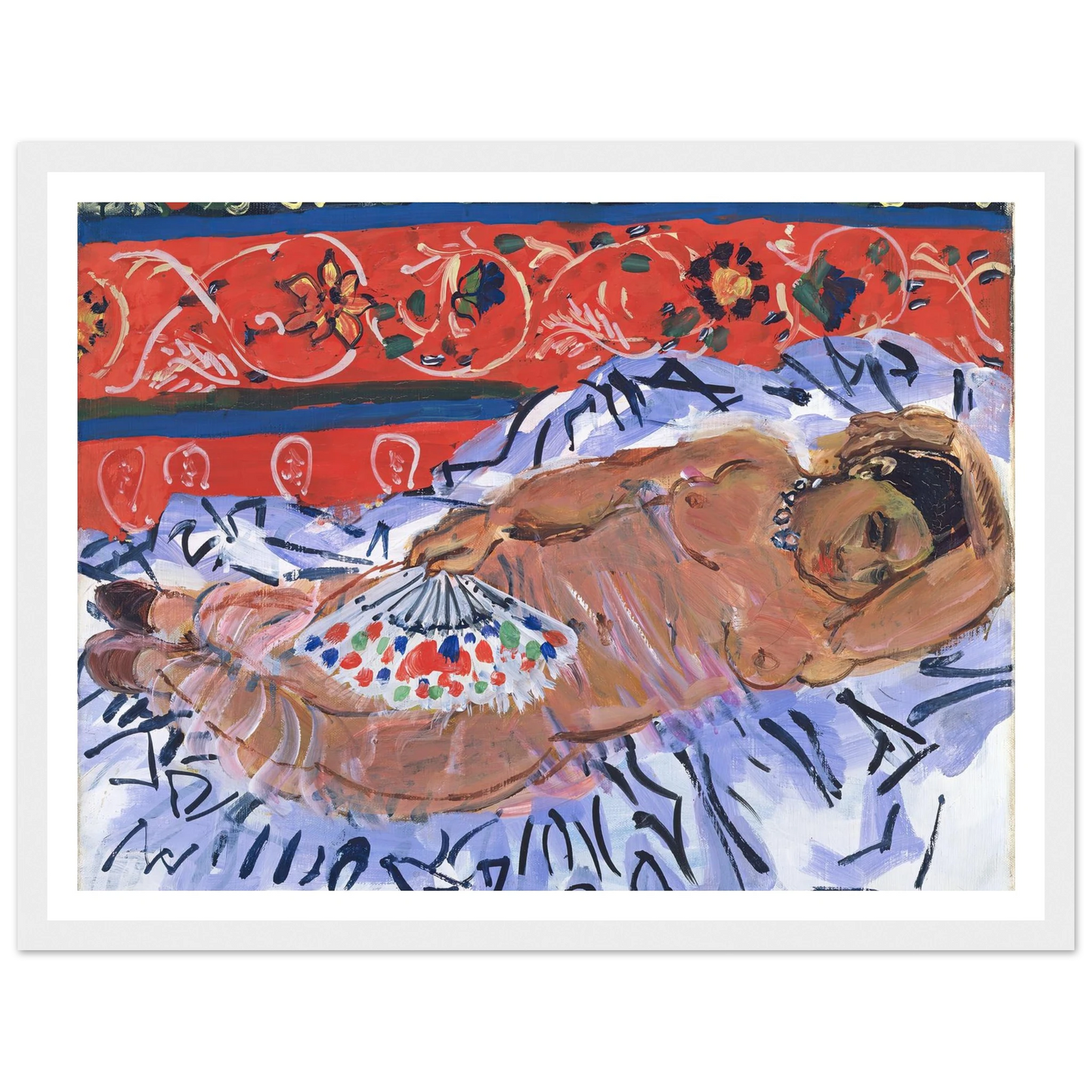 The Hindu Model (Le Modele Hindou) (1929) Art Print | Raoul Dufy - Framed Poster - 30x40 cm / 12x16″ - Black frame