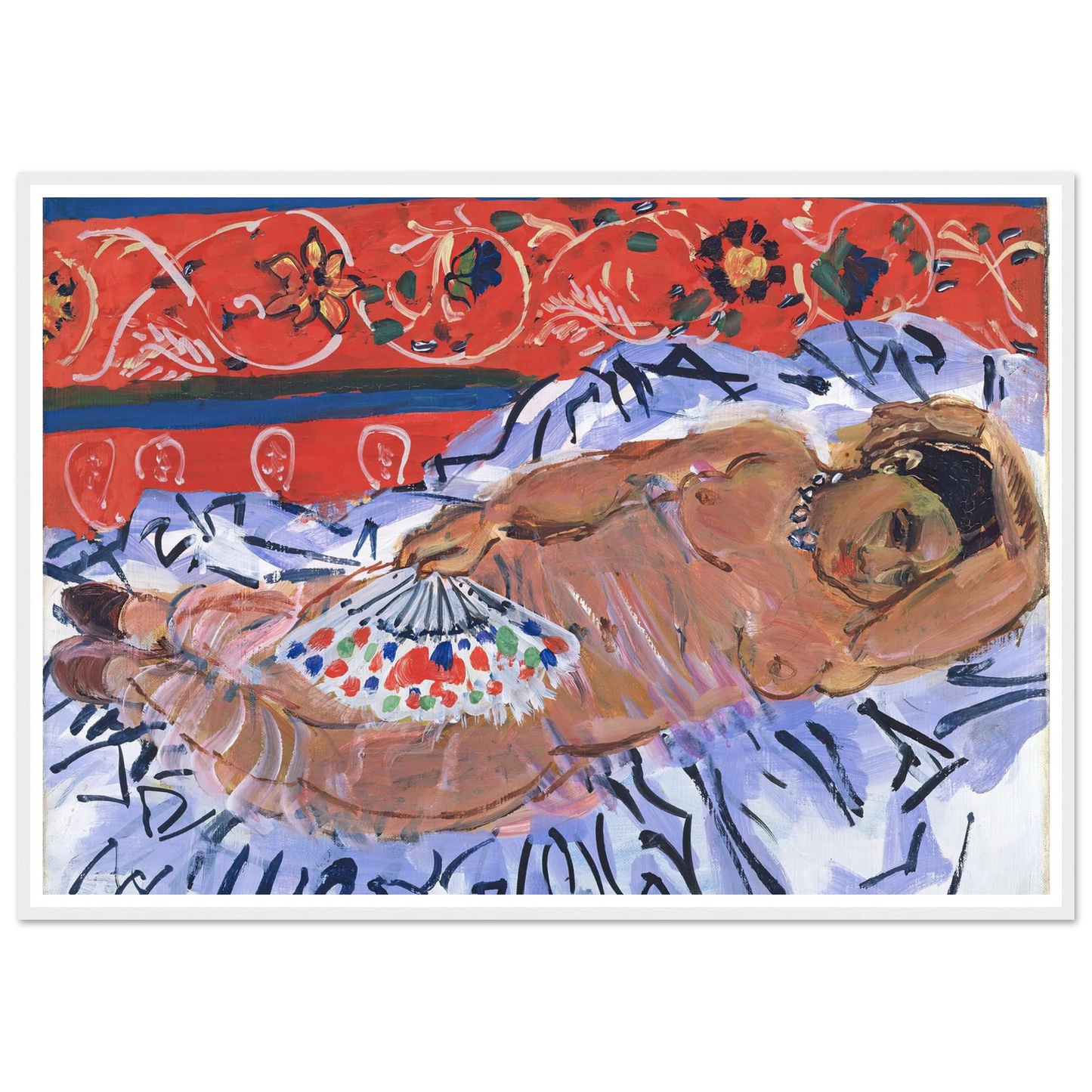 The Hindu Model (Le Modele Hindou) (1929) Art Print | Raoul Dufy - Framed Poster - 30x40 cm / 12x16″ - Black frame