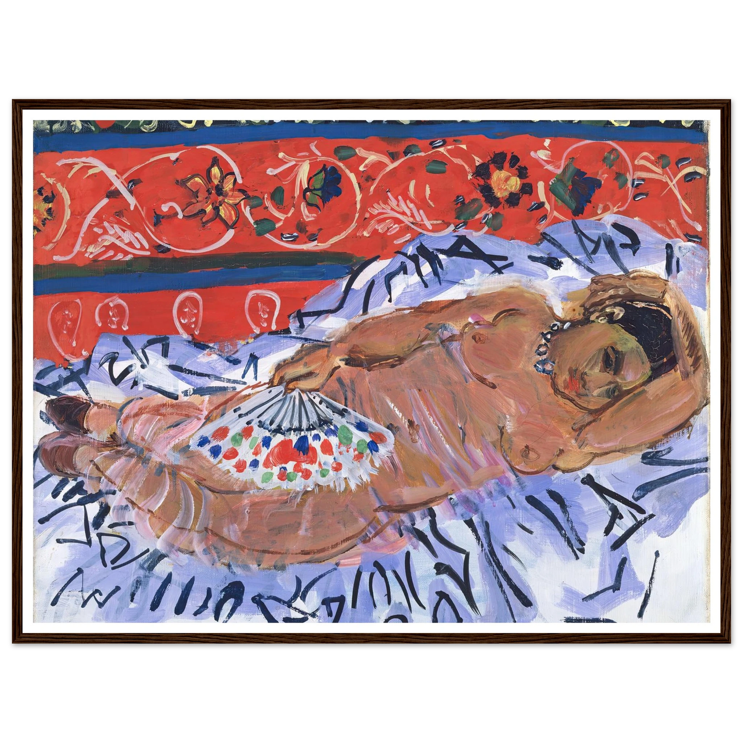 The Hindu Model (Le Modele Hindou) (1929) Art Print | Raoul Dufy - Framed Poster - 30x40 cm / 12x16″ - Black frame