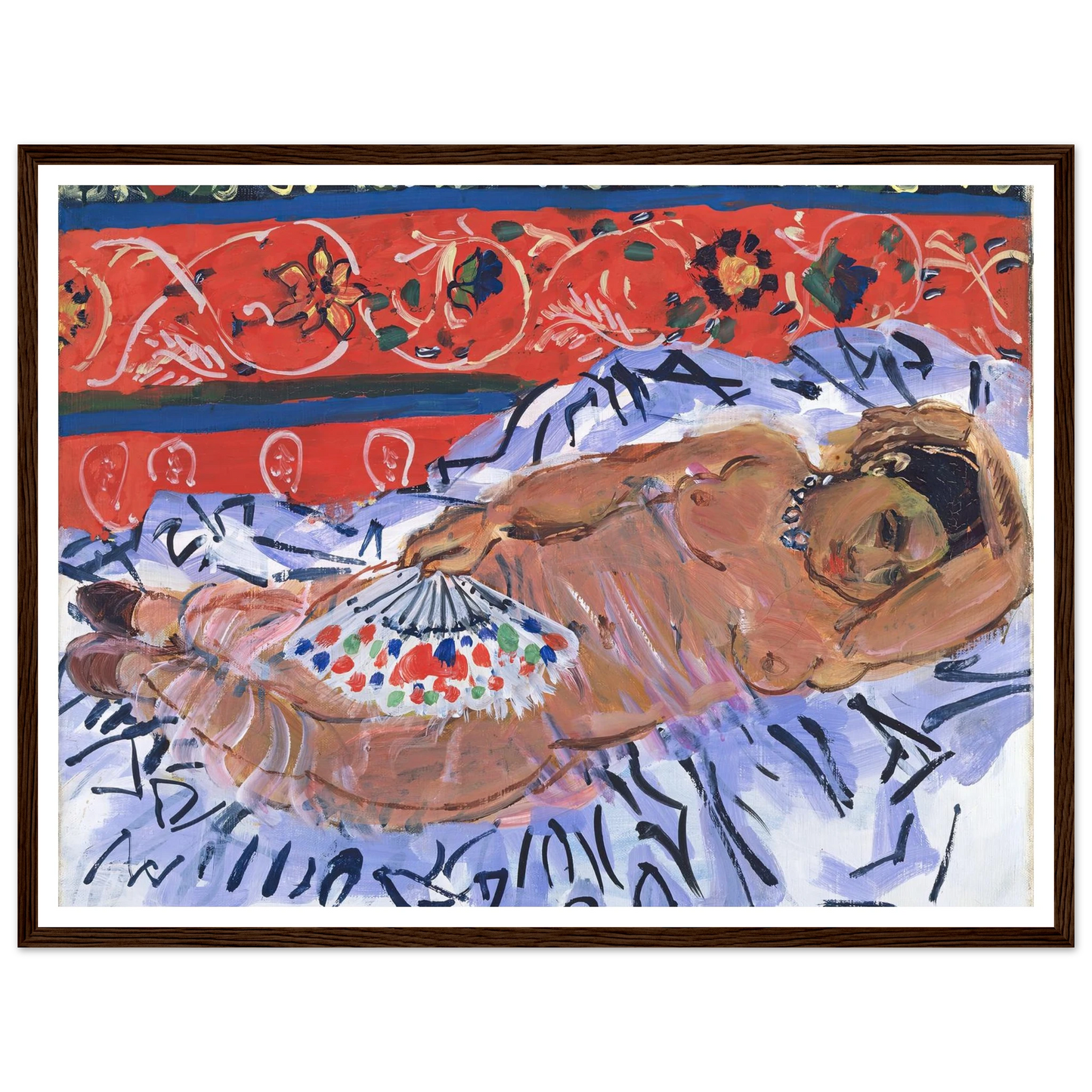 The Hindu Model (Le Modele Hindou) (1929) Art Print | Raoul Dufy - Framed Poster - 30x40 cm / 12x16″ - Black frame