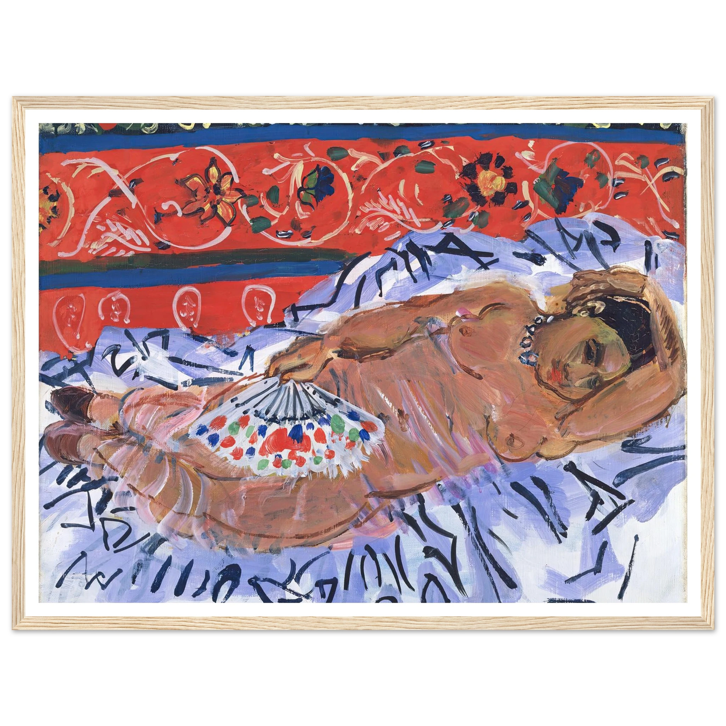 The Hindu Model (Le Modele Hindou) (1929) Art Print | Raoul Dufy - Framed Poster - 30x40 cm / 12x16″ - Black frame