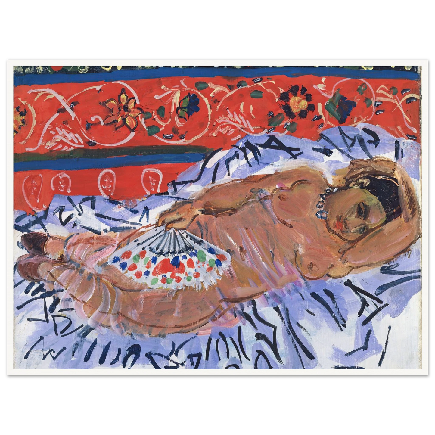 The Hindu Model (Le Modele Hindou) (1929) Art Print | Raoul Dufy - Framed Poster - 30x40 cm / 12x16″ - Black frame