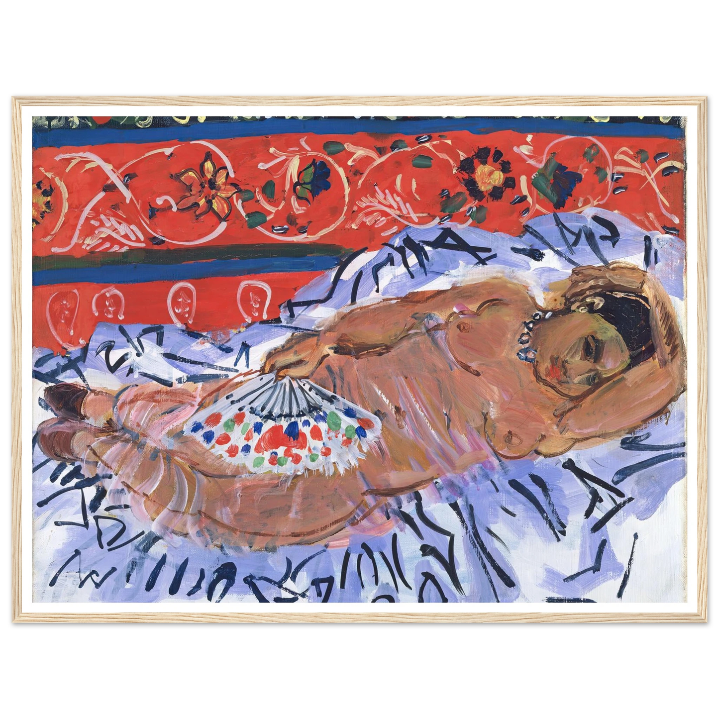 The Hindu Model (Le Modele Hindou) (1929) Art Print | Raoul Dufy - Framed Poster - 30x40 cm / 12x16″ - Black frame