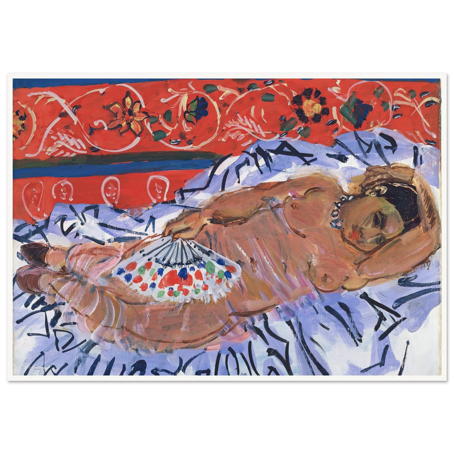 The Hindu Model (Le Modele Hindou) (1929) Art Print | Raoul Dufy - Framed Poster - 30x40 cm / 12x16″ - Black frame