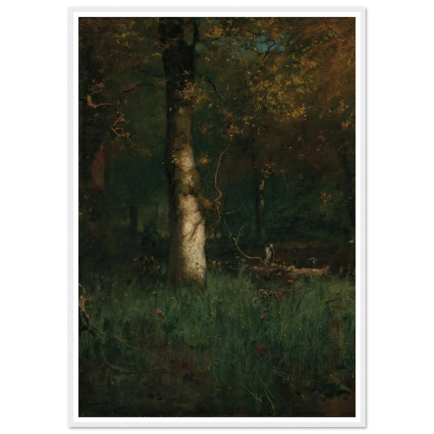 The Home of the Heron (1891) Art Print | George Inness - Framed Poster - 30x40 cm / 12x16″ - Black frame