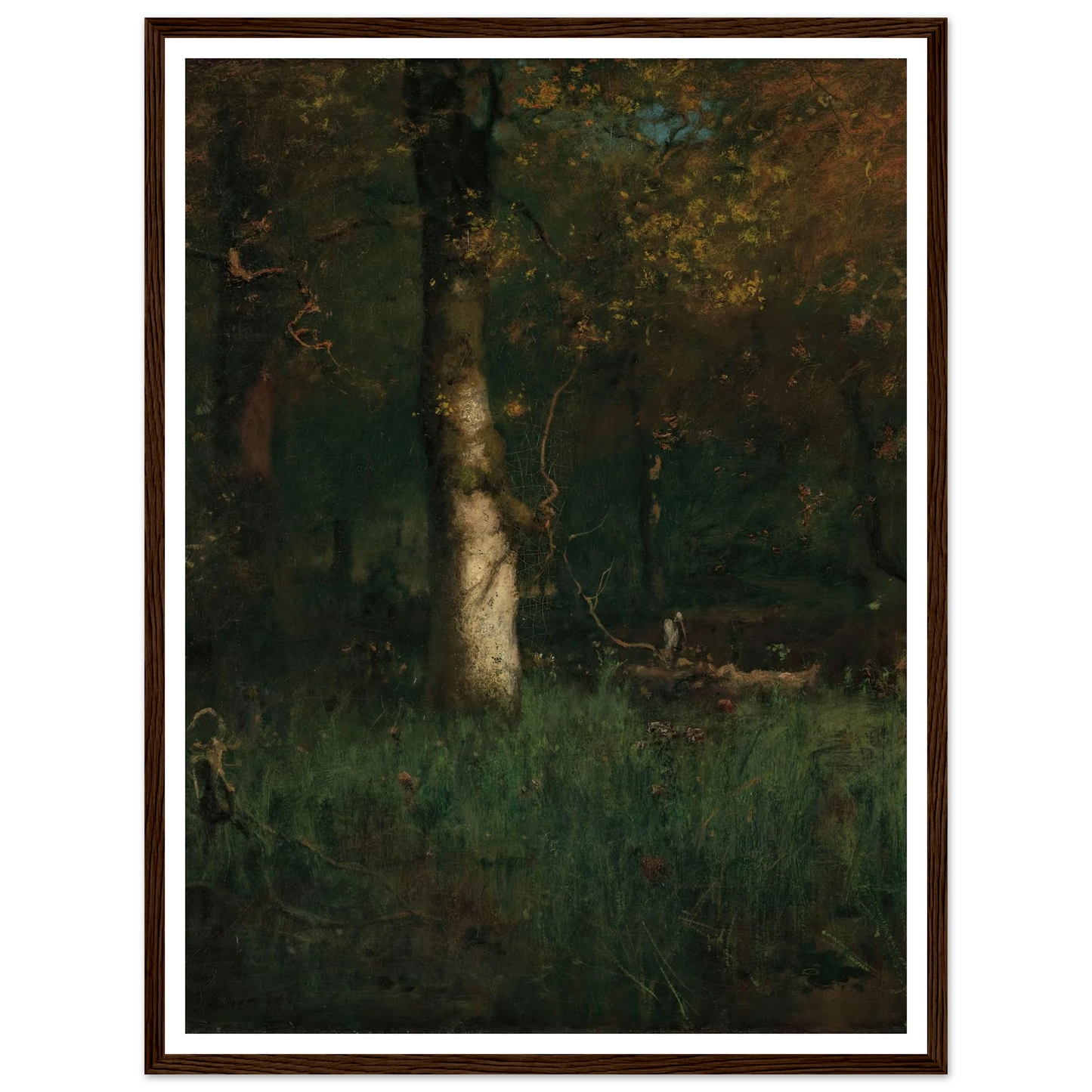 The Home of the Heron (1891) Art Print | George Inness - Framed Poster - 30x40 cm / 12x16″ - Black frame