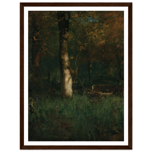 The Home of the Heron (1891) Art Print | George Inness - Framed Poster - 30x40 cm / 12x16″ - Black frame