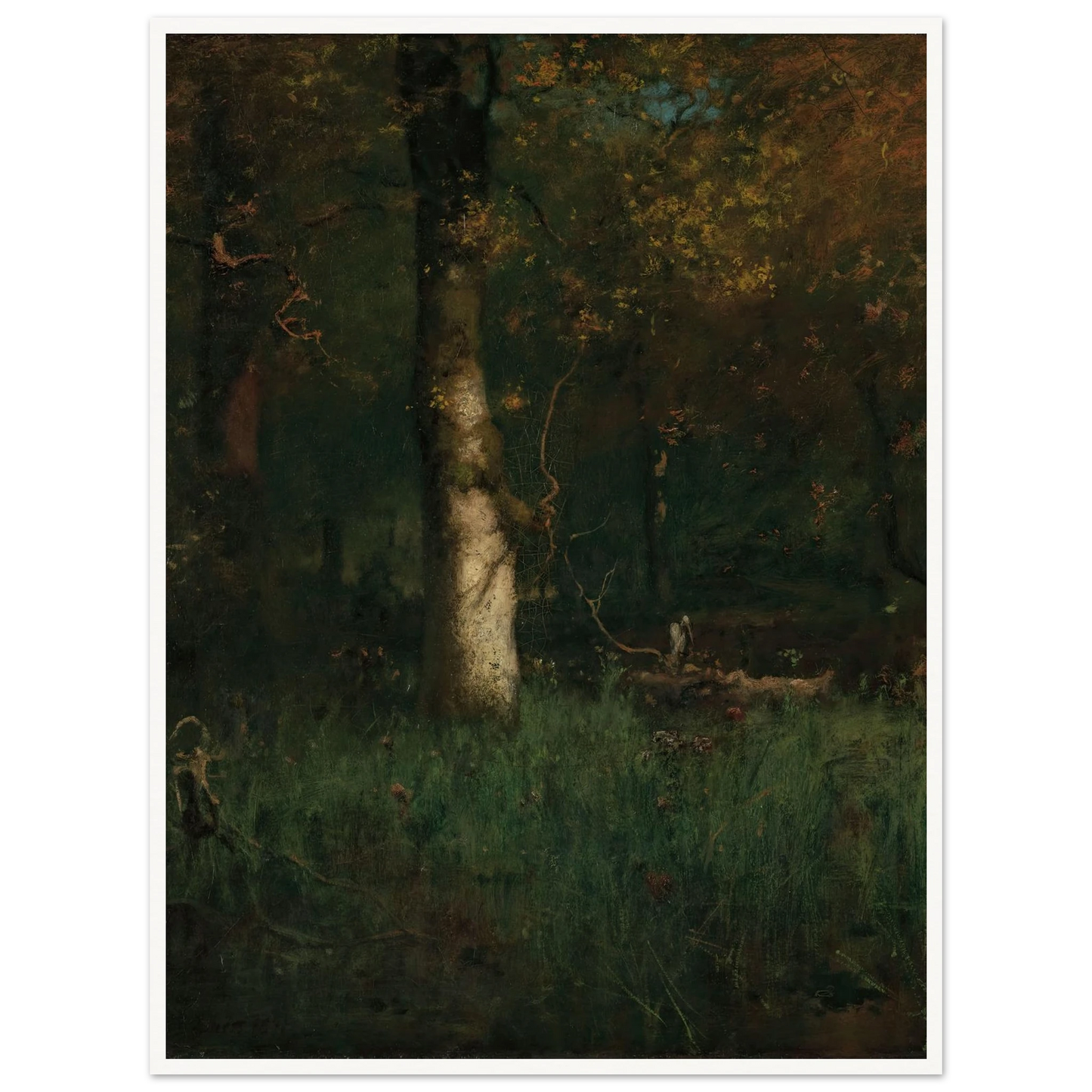 The Home of the Heron (1891) Art Print | George Inness - Framed Poster - 30x40 cm / 12x16″ - Black frame