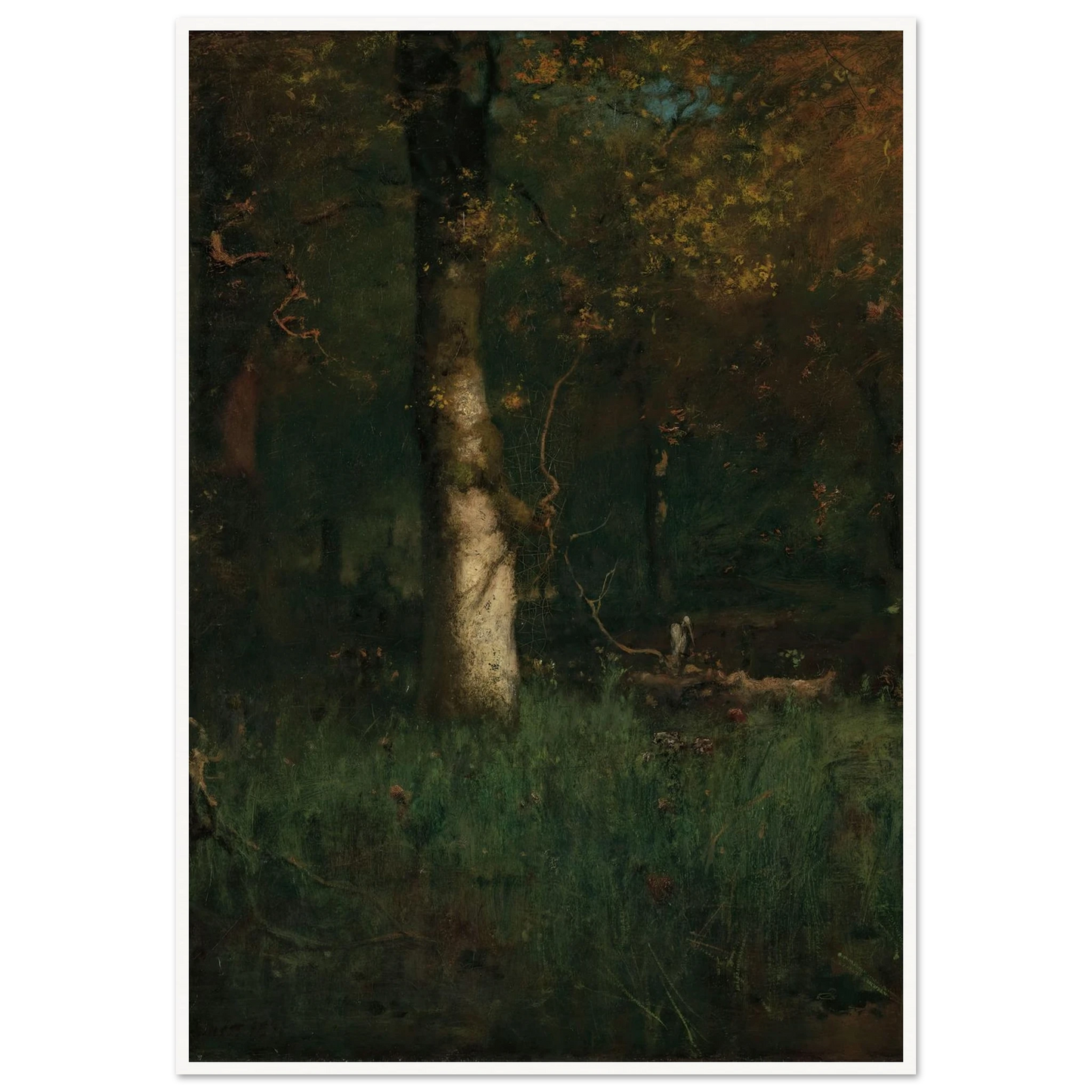 The Home of the Heron (1891) Art Print | George Inness - Framed Poster - 30x40 cm / 12x16″ - Black frame