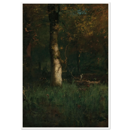 The Home of the Heron (1891) Art Print | George Inness - Framed Poster - 30x40 cm / 12x16″ - Black frame