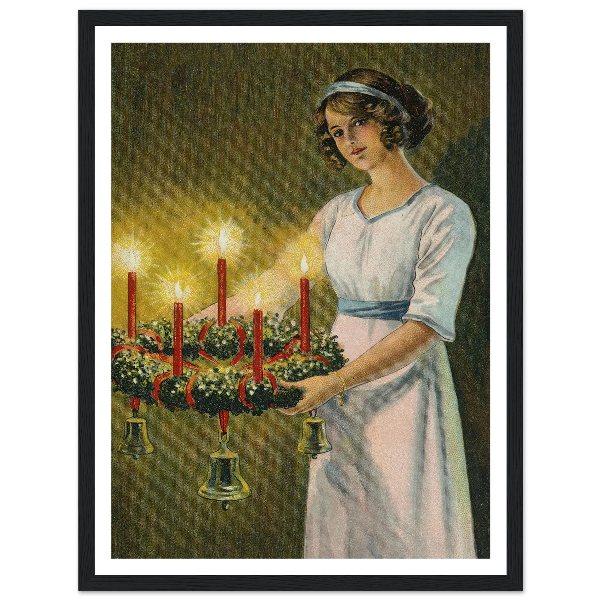 The Hope of Advent Light - Framed Poster - 30x40 cm / 12x16″ - Black frame