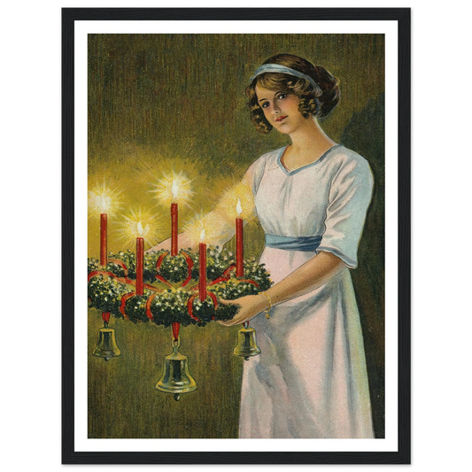 The Hope of Advent Light - Framed Poster - 30x40 cm / 12x16″ - Black frame
