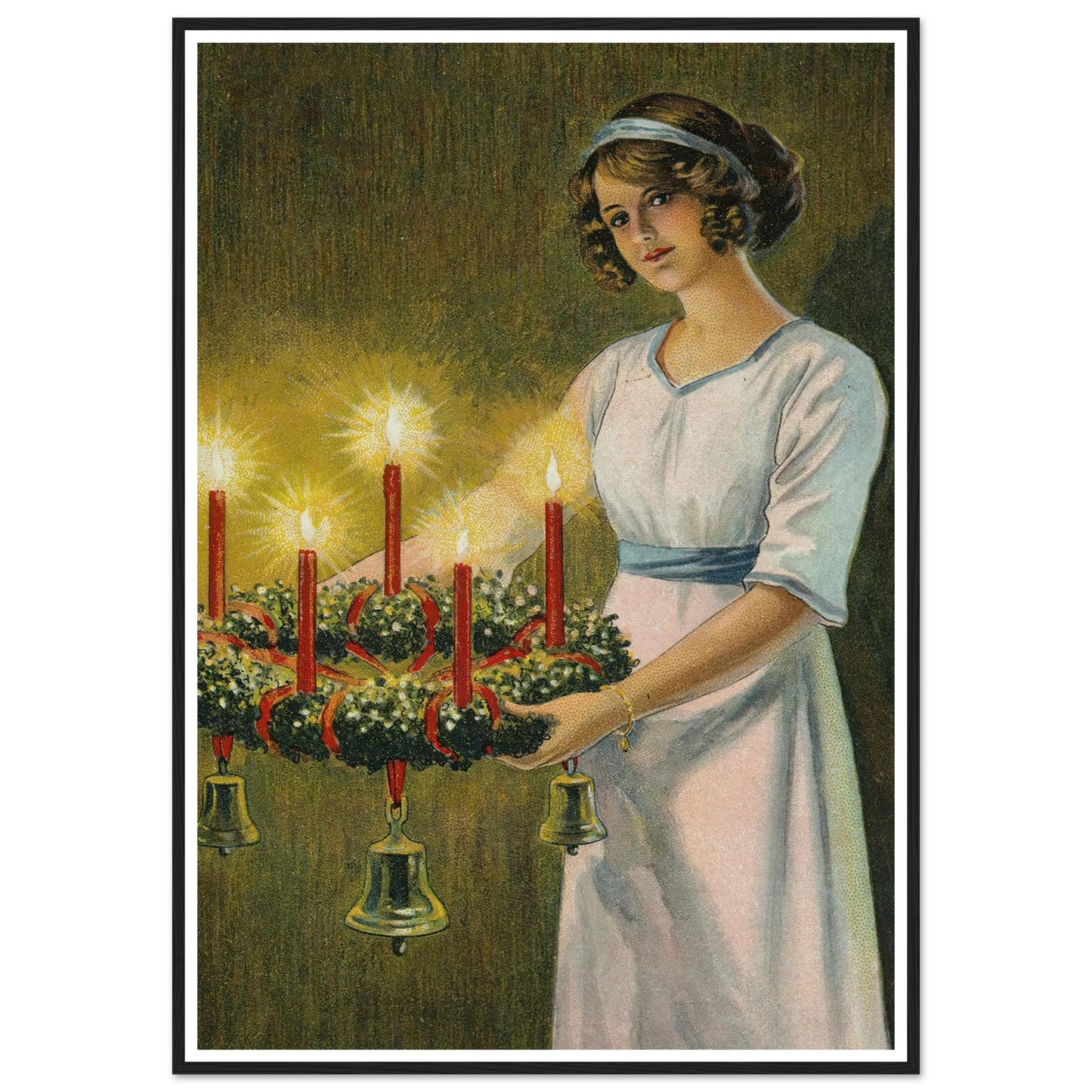 The Hope of Advent Light - Framed Poster - 30x40 cm / 12x16″ - Black frame
