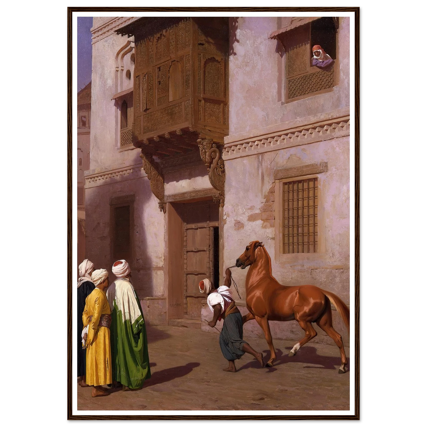 The Horse Market (1867) Art Print | Jean Leon Gerome - Framed Poster - 30x40 cm / 12x16″ - Black frame