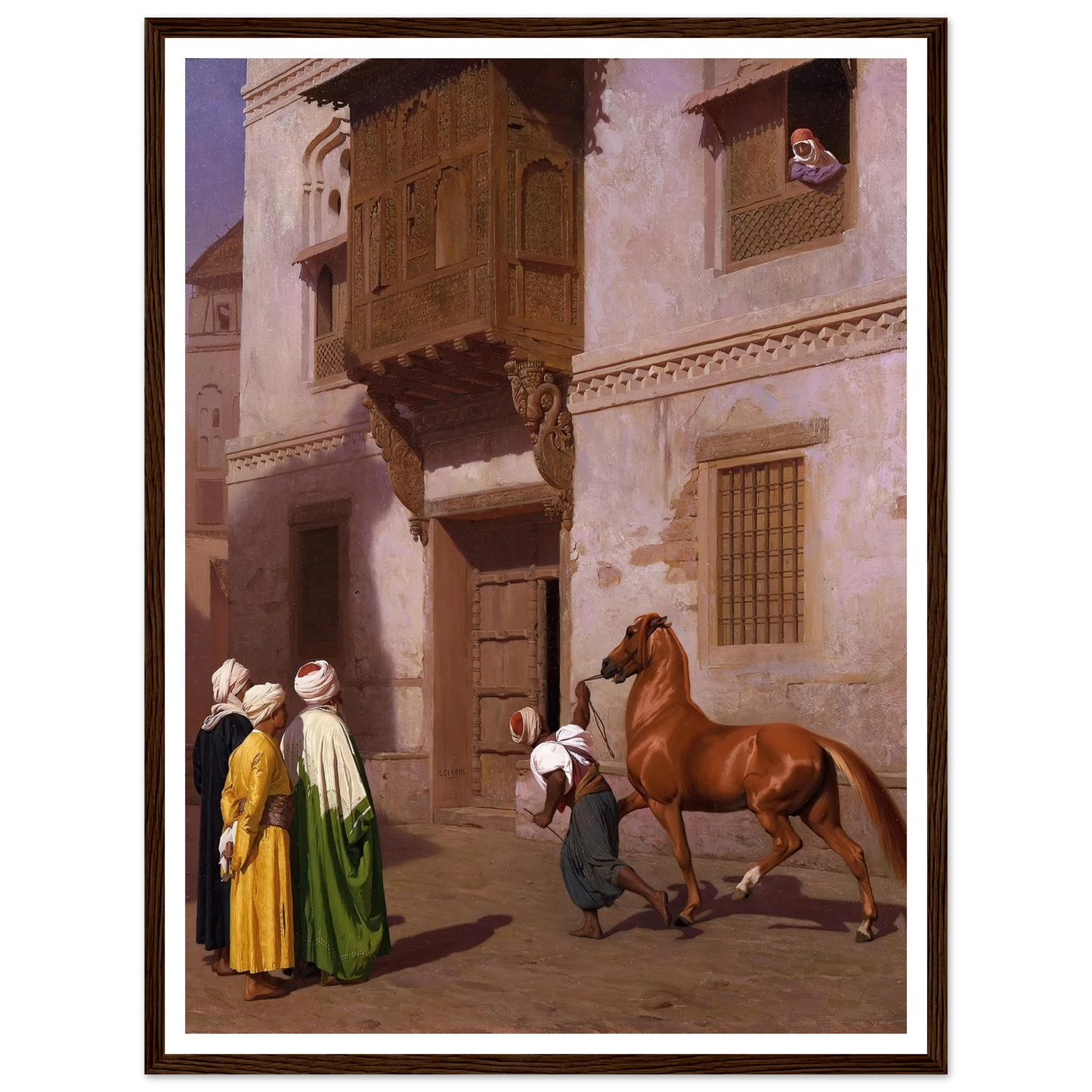 The Horse Market (1867) Art Print | Jean Leon Gerome - Framed Poster - 30x40 cm / 12x16″ - Black frame